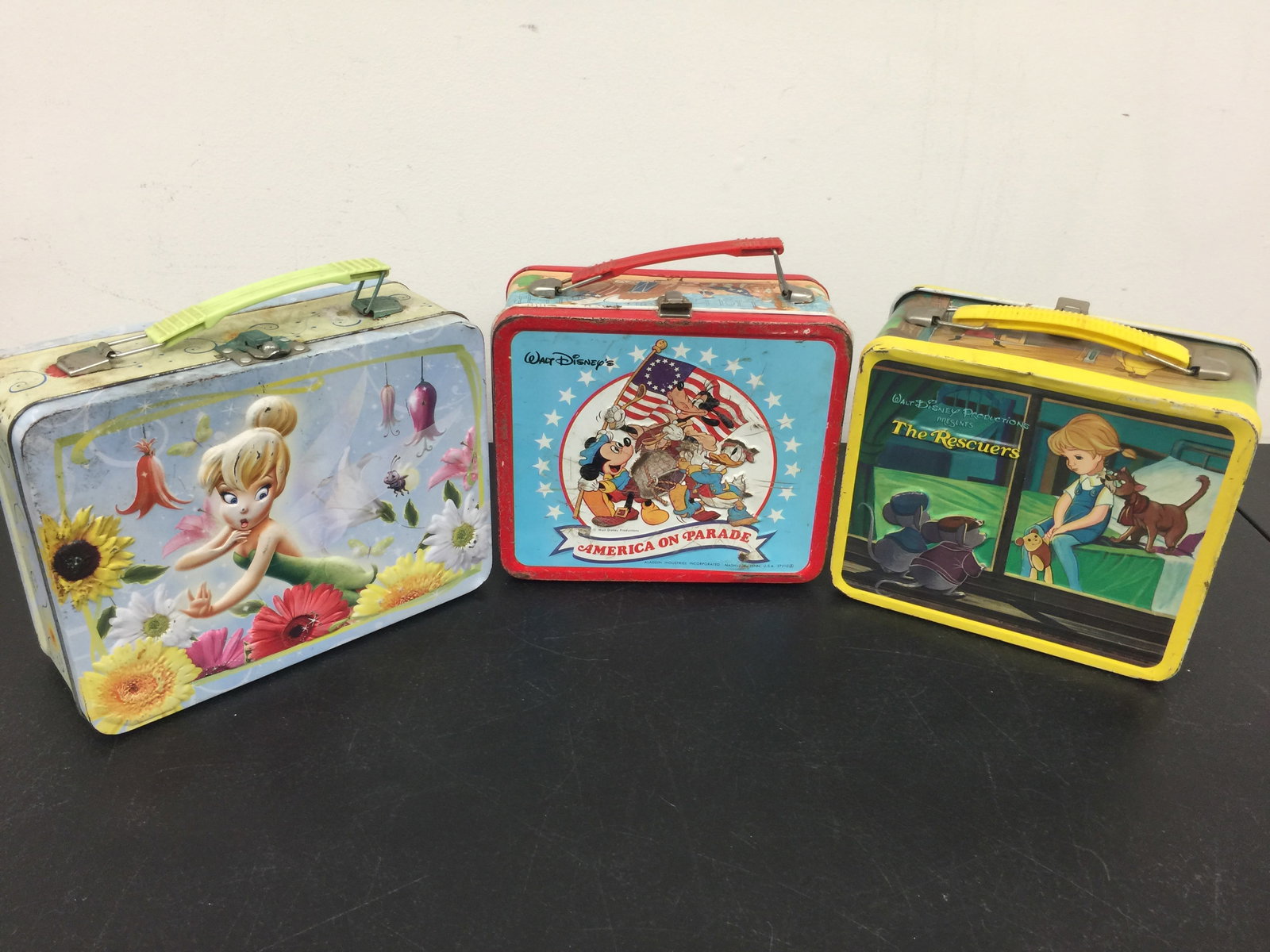 3 Vintage Lunch Boxes: All Walt Disney. No Thermos.