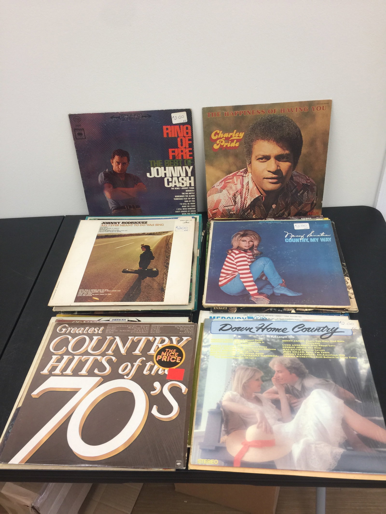 Vintage Country Albums: appx. 40 total, includes Johnny Cash, Willie Nelson and more