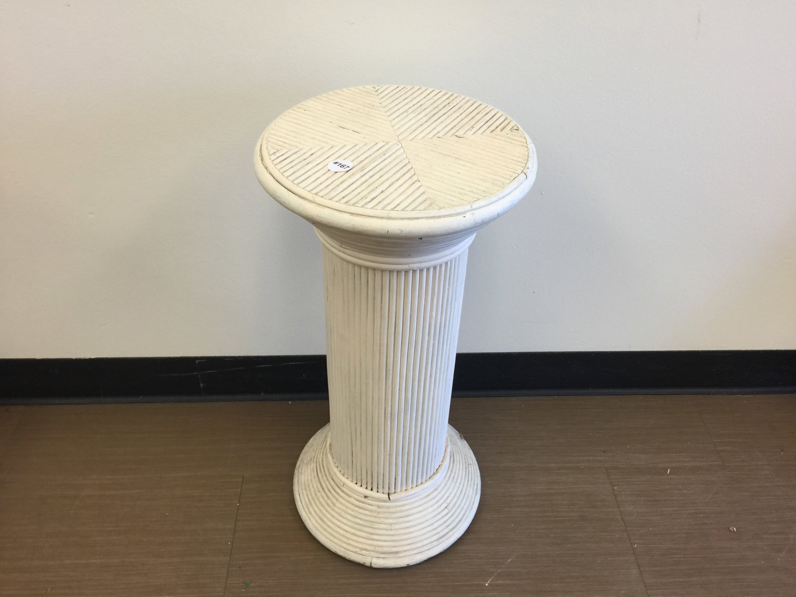 Rattan Pedestal: 24"x12".