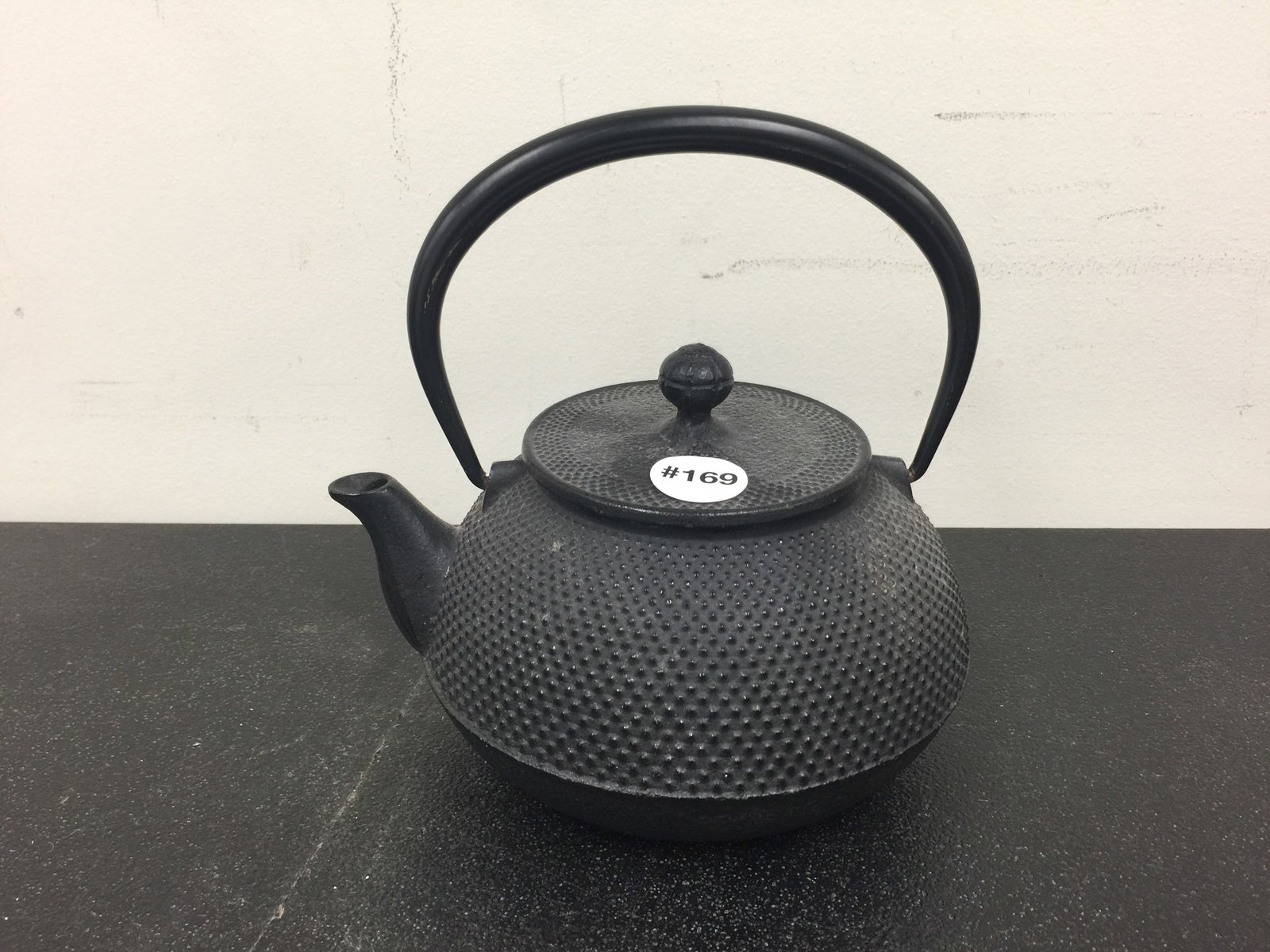 Japanese Teapot Cast Iron: known as tetsubin, 7.5"L.