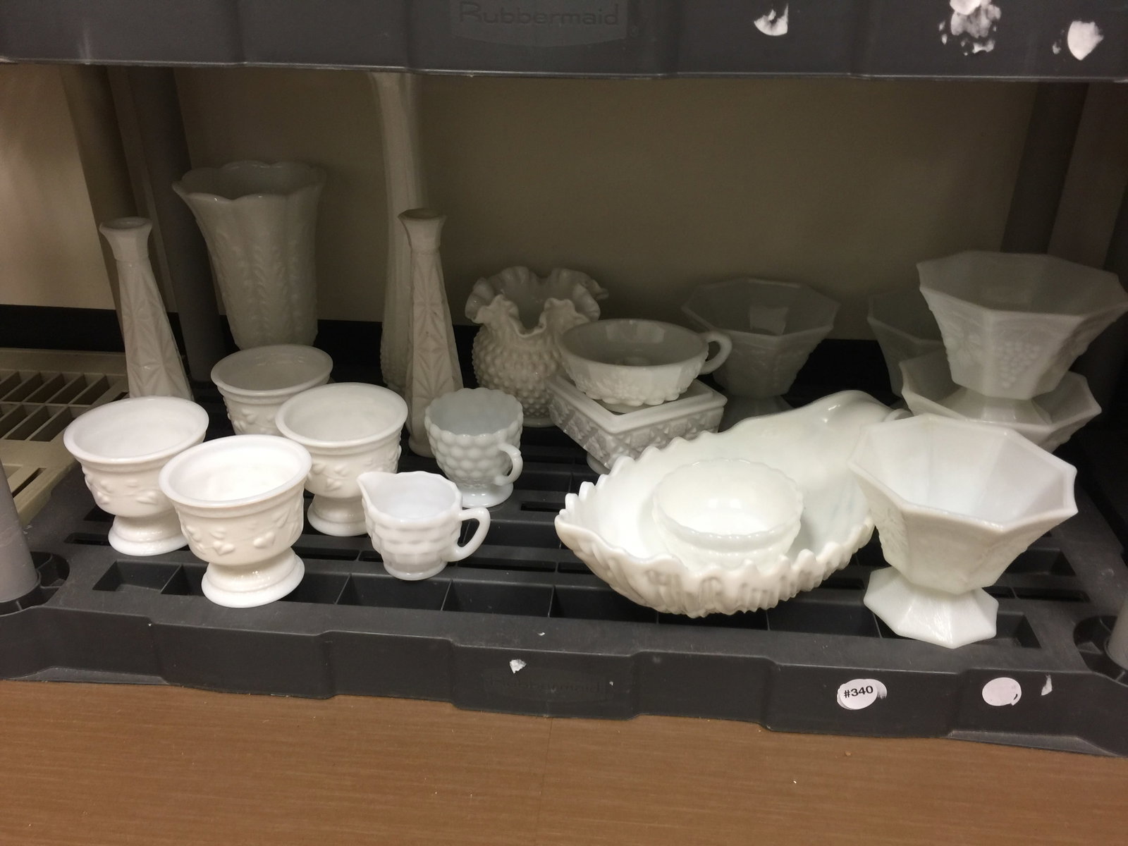 Milk Glass Plus: Various mid century milk glass pieces