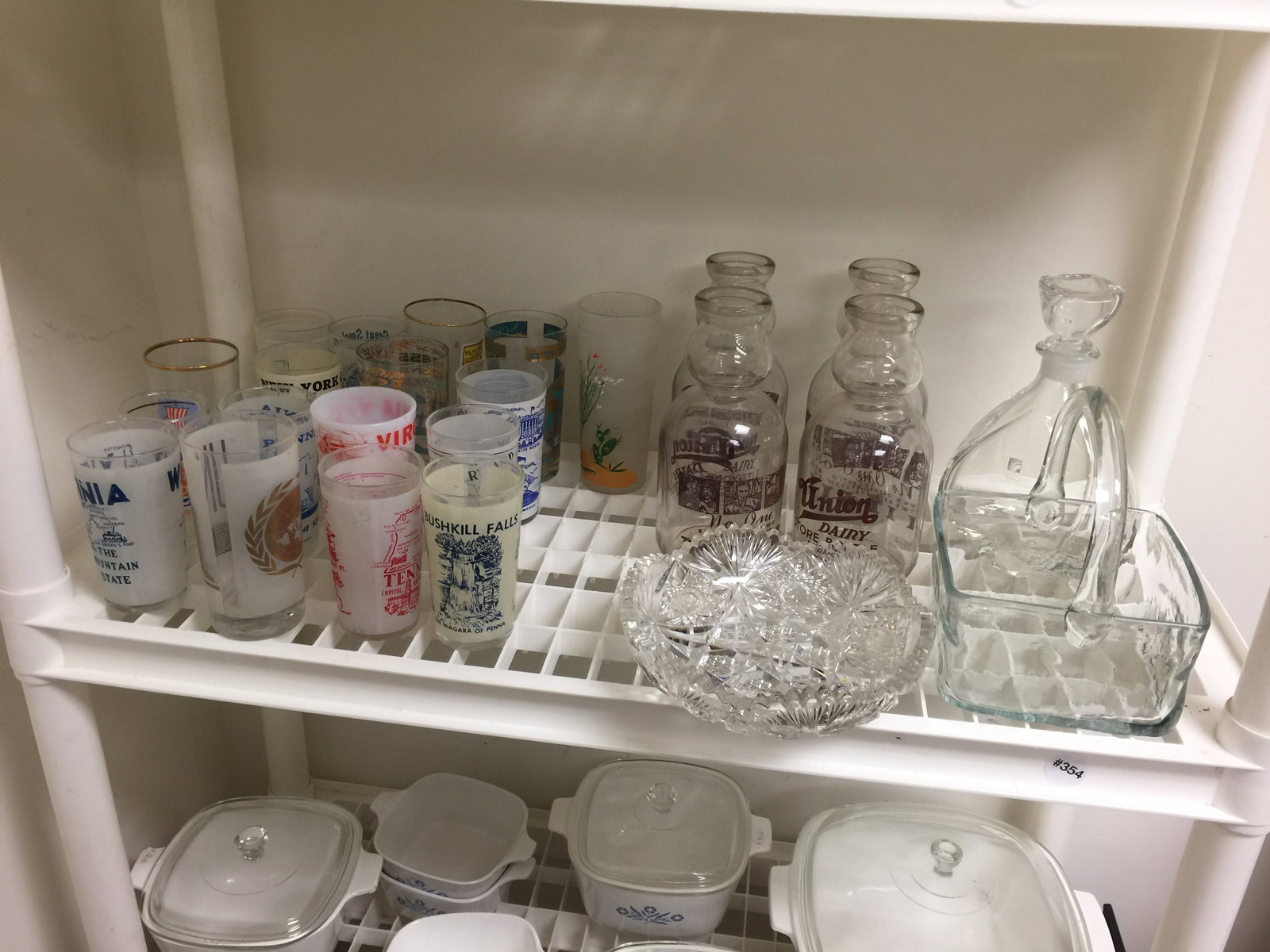 Advertising Glasses & More: Milk bottles, assorted glasses and more