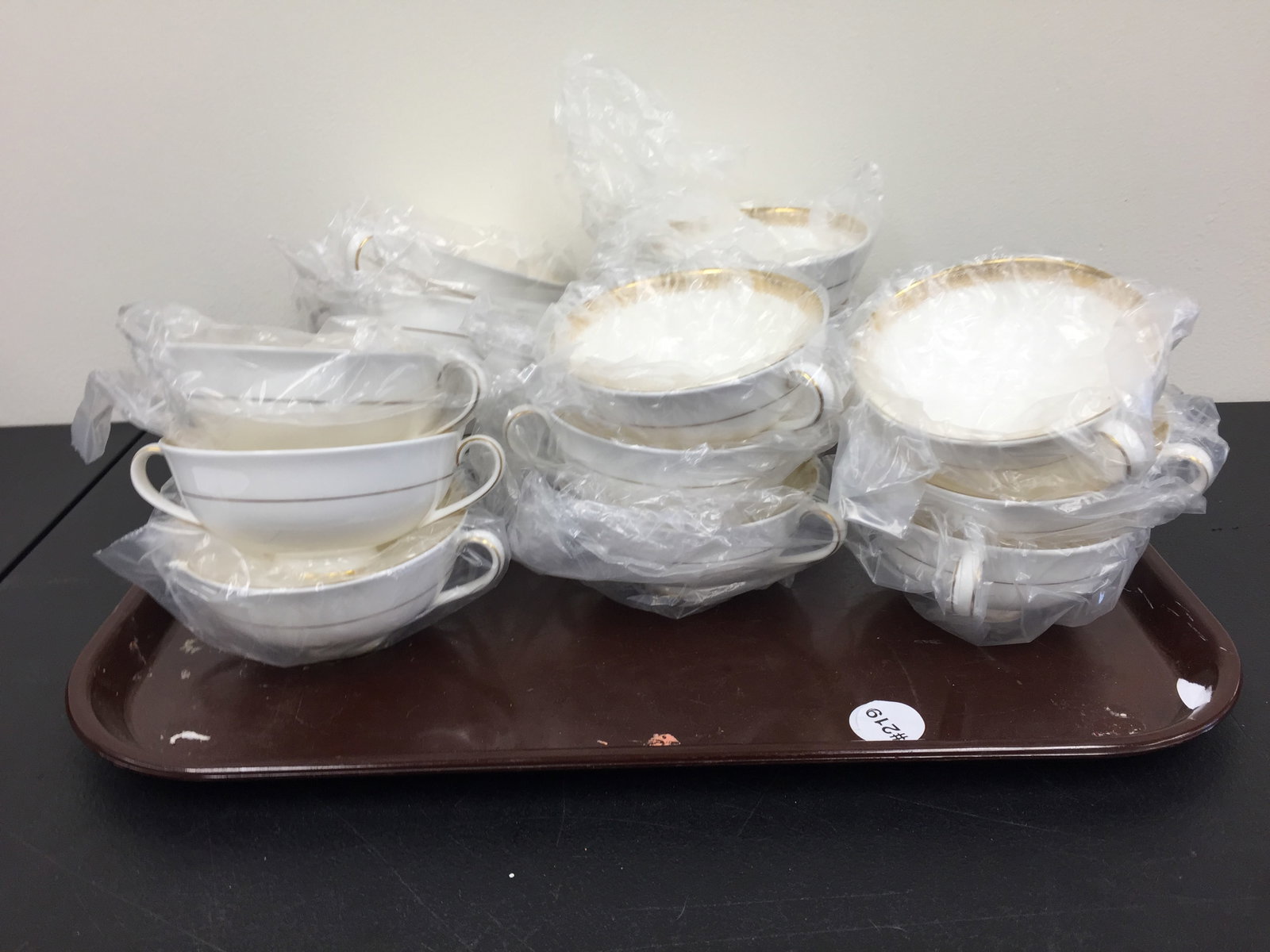 15 Ritz Royal Doulton Cream Soups: No underplates. 6" W.