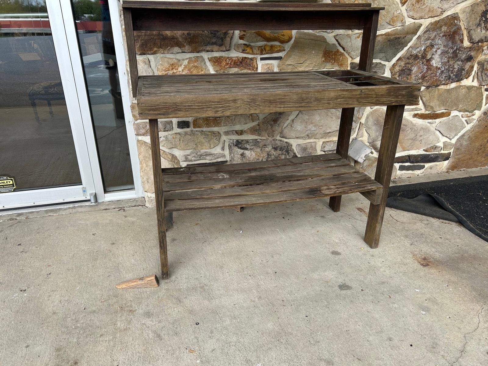 Teak Wood Planter: 50" x 24" x 48".