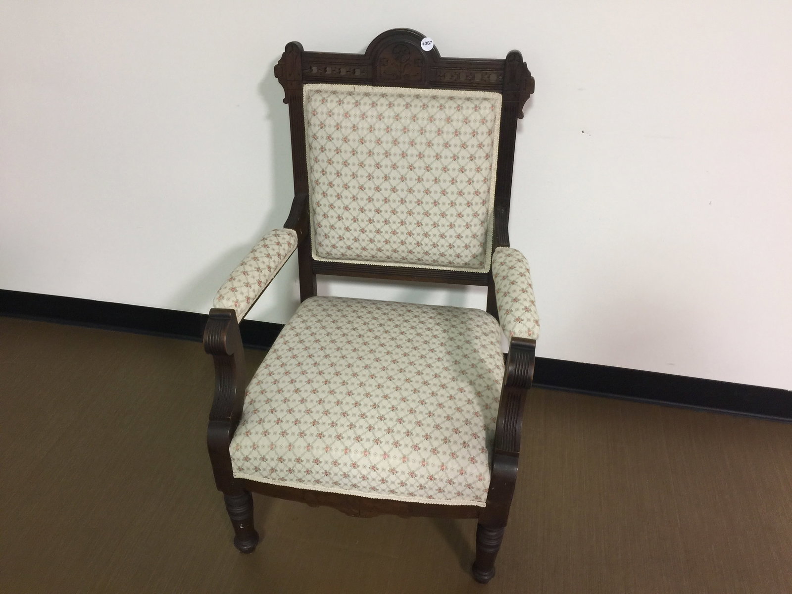 Carved Victorian Arm Chair (1 of 3)