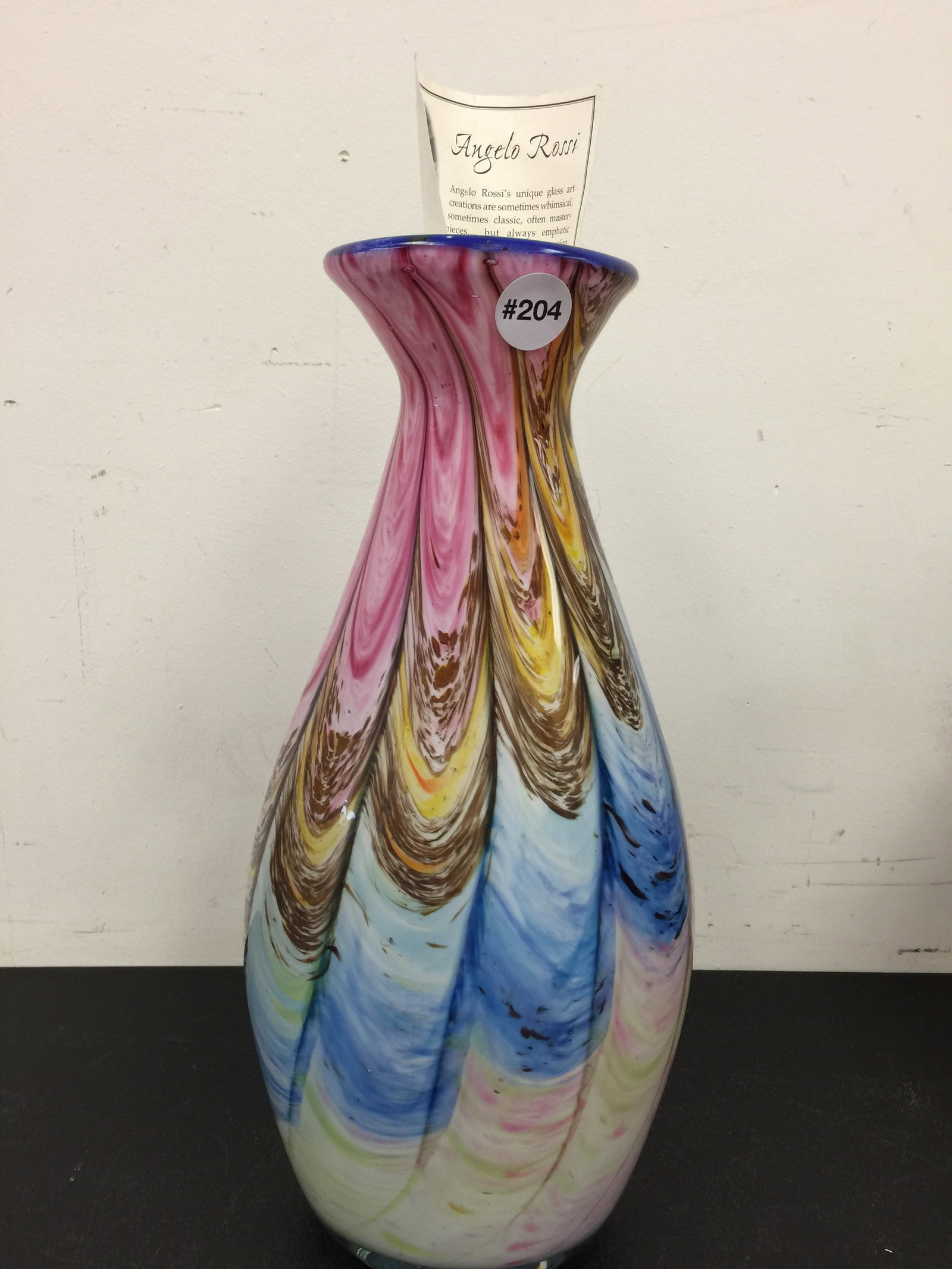 Angelo Rossi Art Glass Vase (1 of 5)