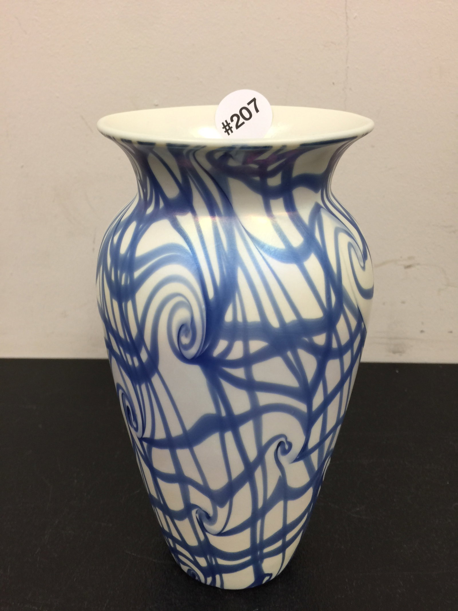 Durand Blue and White King Tut Vase (1 of 4)