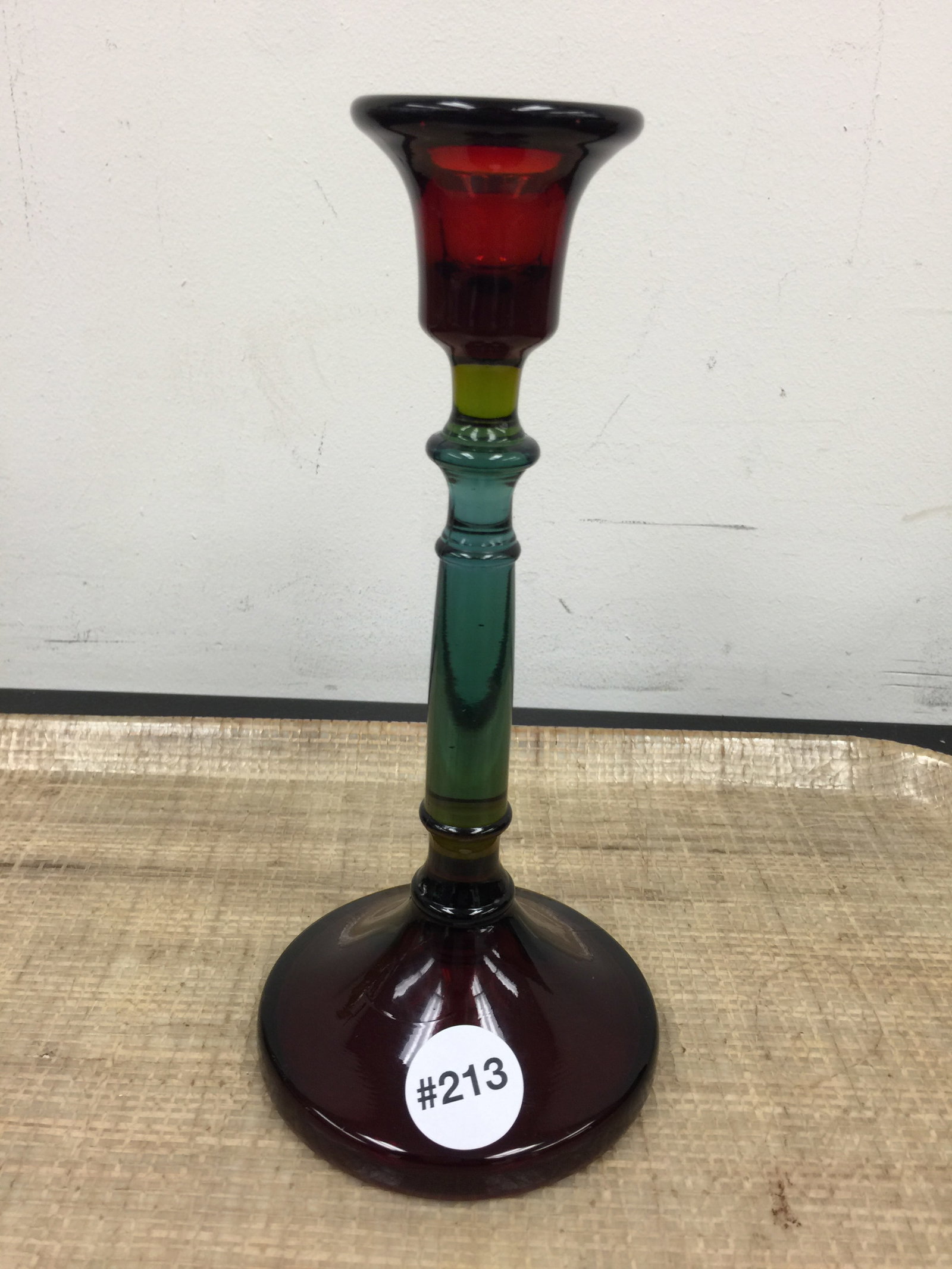 Cambridge Glass Rubina Two Color Candlestick (1 of 2)