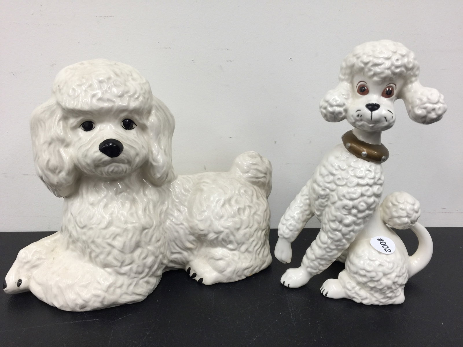 MCM Ceramic Poodles (2): largest 13"W.