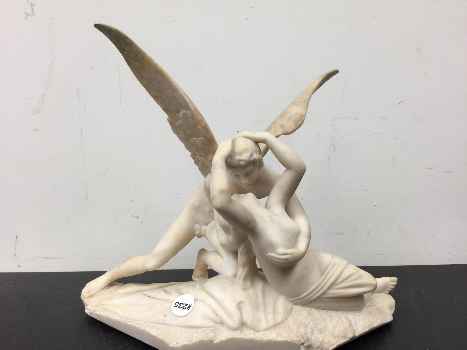 Psyche and Cupid Alabaster Sculpture (1 of 5)