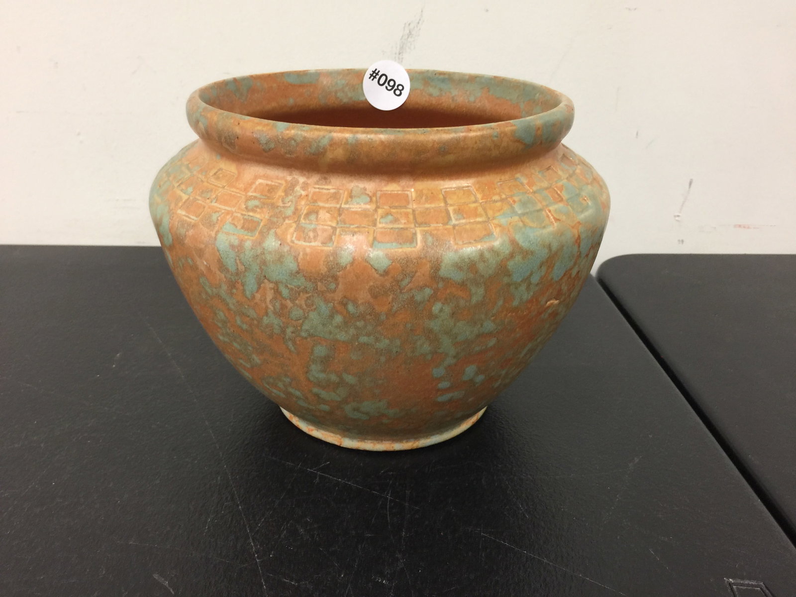 Burley Winter Banded Brick Vase: 6" x 8".