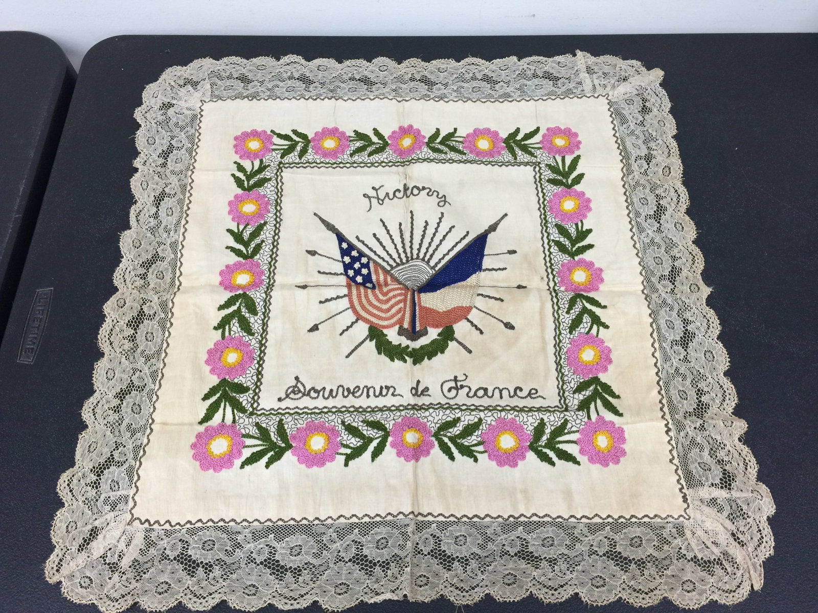 WWI American French Souvenir Embroidered Textile (1 of 6)