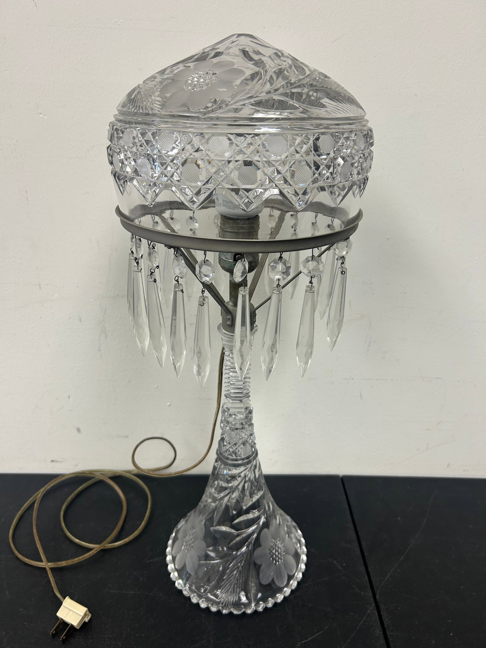 Cut Glass Mushroom Lamp (1 of 6)