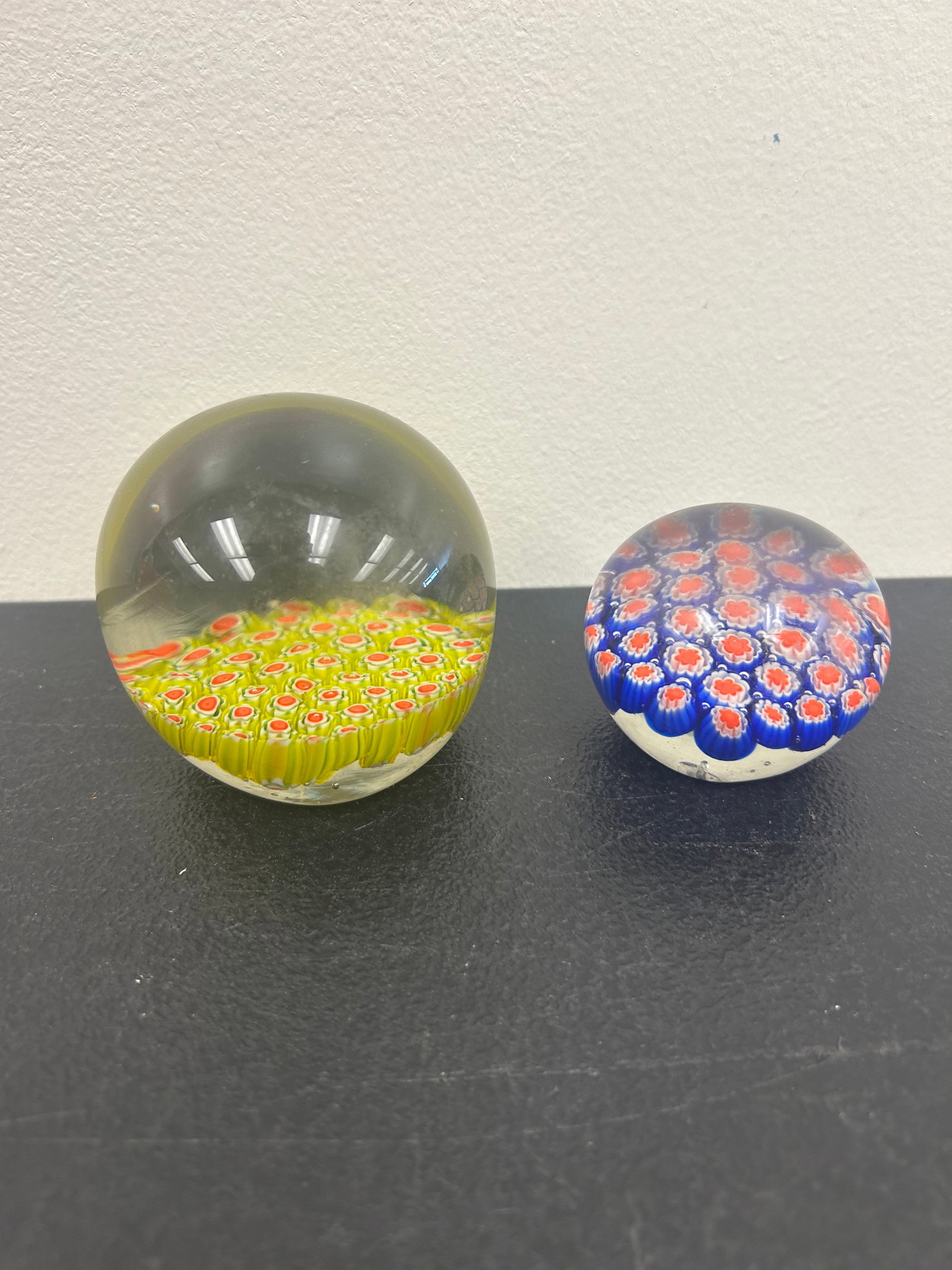 2 Vintage Millefiori Paperweights (1 of 5)