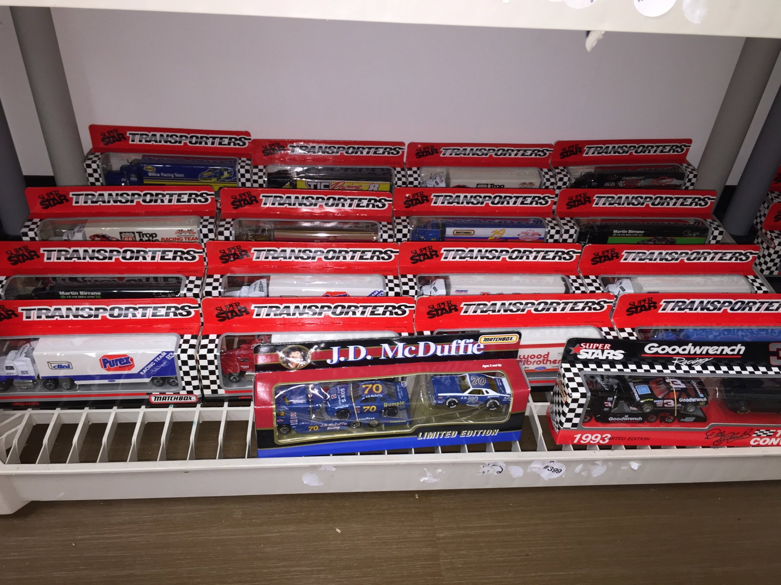 Superstar Transporters Matchbox: NIB, various cars & drivers.
