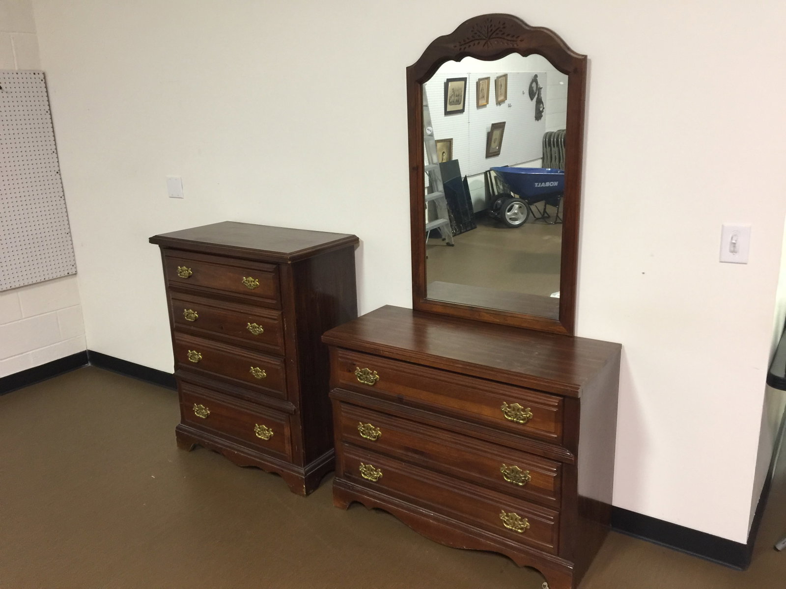 Broyhill Dressers (2): high chest, 34"x18"x42".