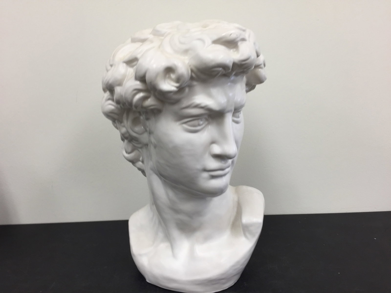 Ceramic Bust of David: 16"H.