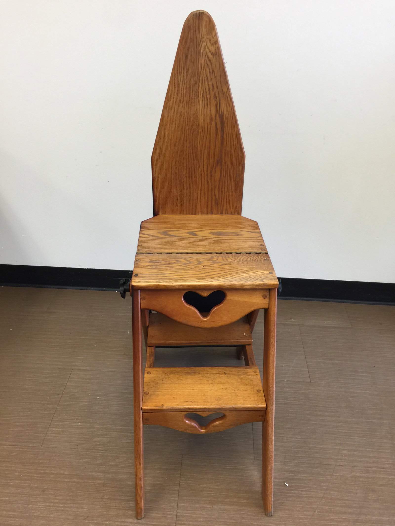 Step Stool: fold down top, 14"x24"x42".
