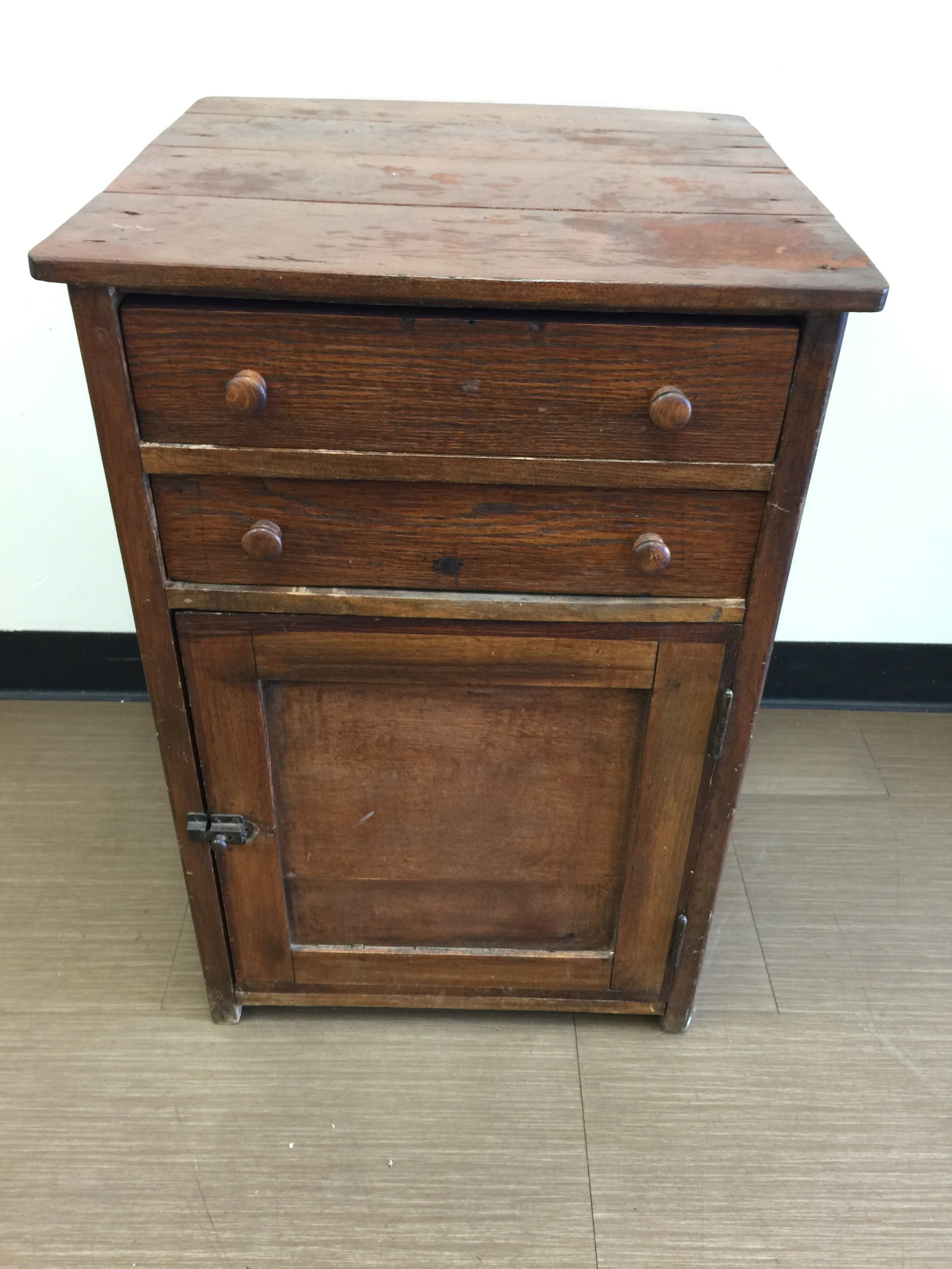 Antique Paneled Cabinet: 20"x19"x29".