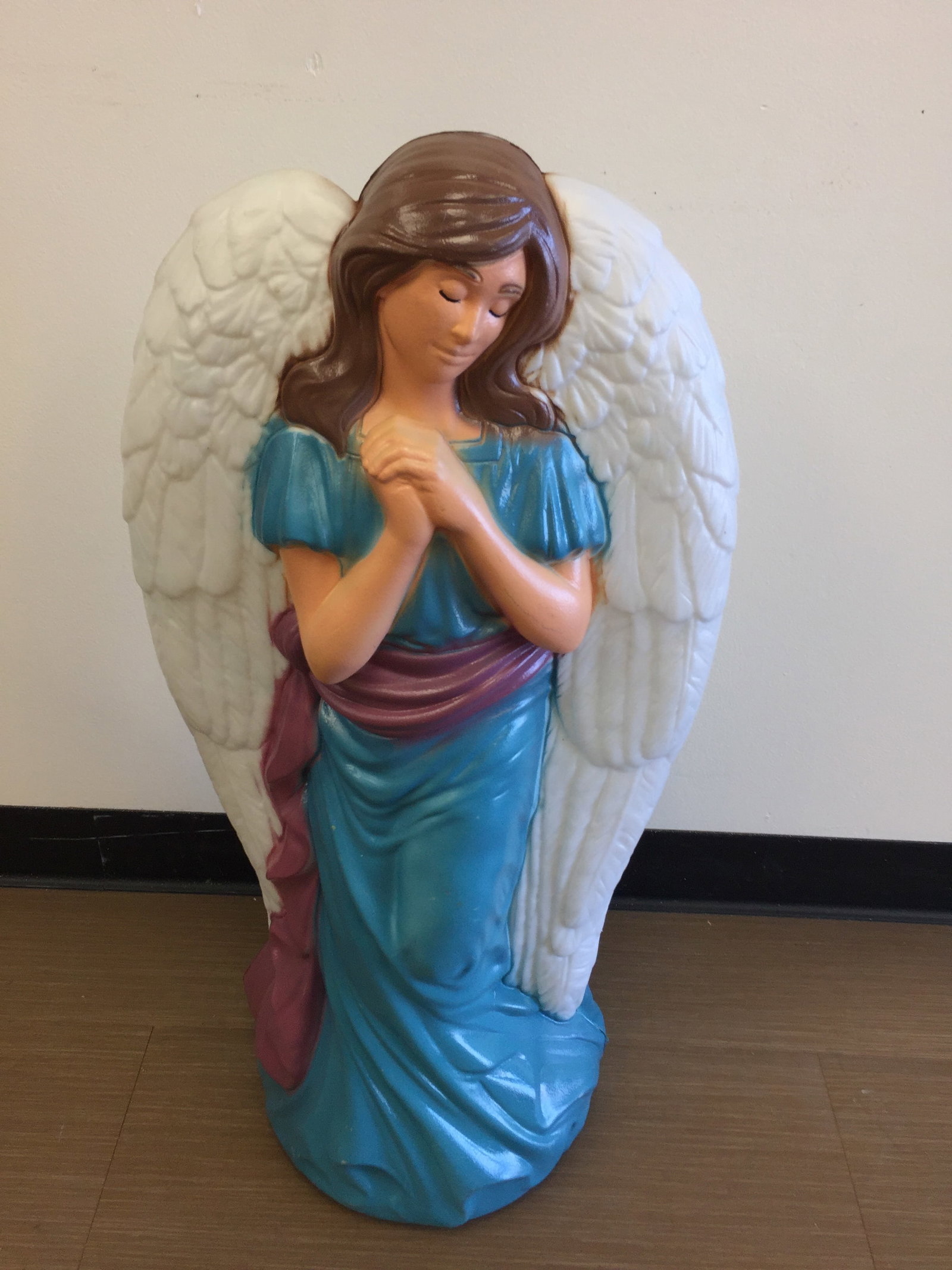 Vintage Nativity Angel Blow Mold: 31"H.