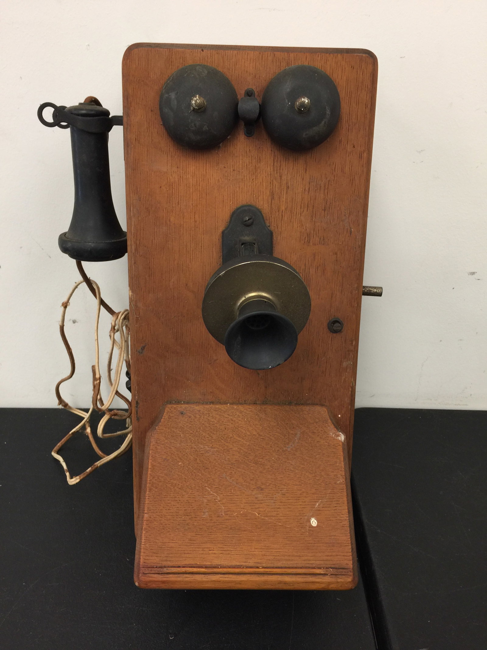 Antique Oak Wall Telephone (1 of 4)