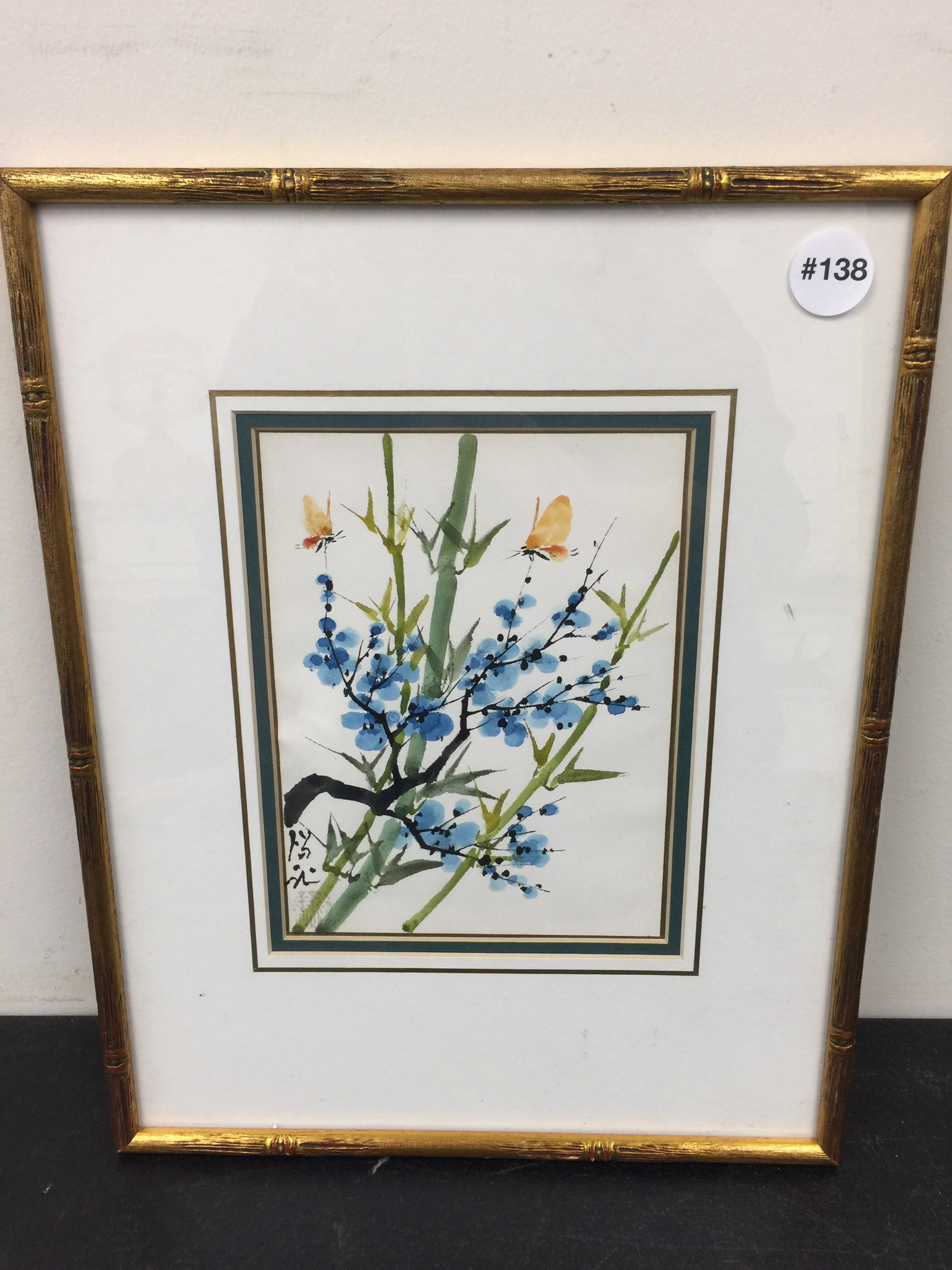 Johnson Lee Painting: In original 12"x 15" gilt frame. Has paperwork on back.