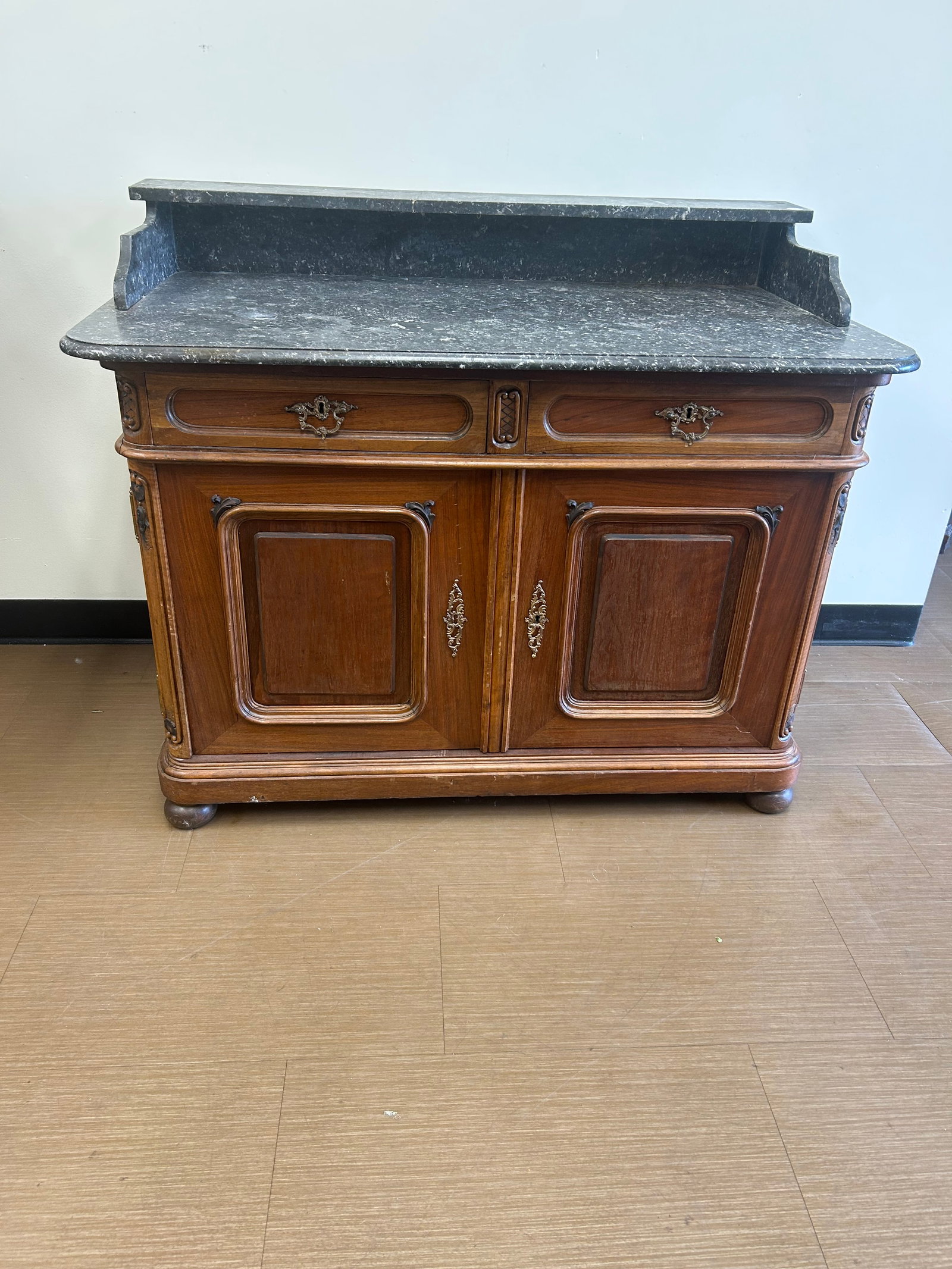 Antique Walnut Marble Top Server (1 of 5)