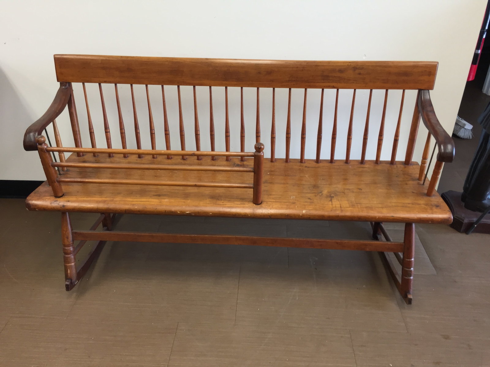 Primtive Rocking Mamy Bench: 59"x16"x31".