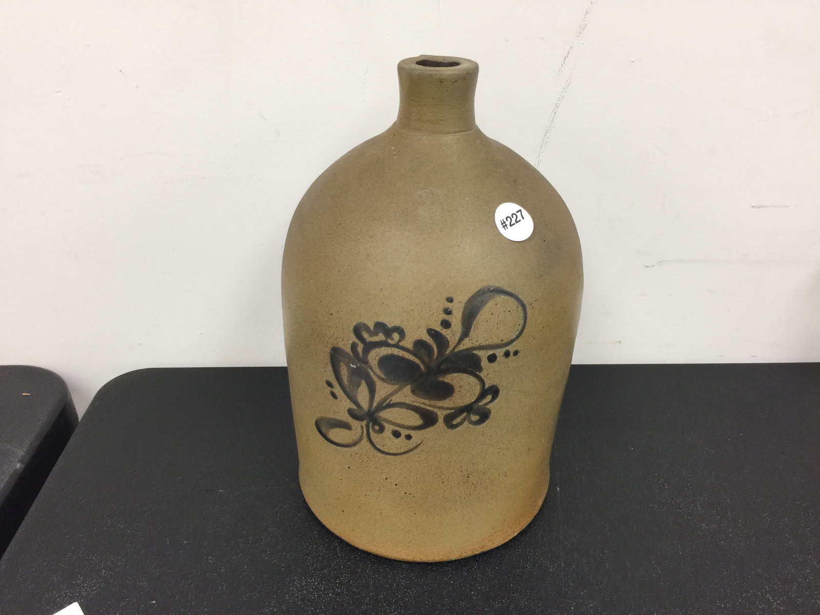Stoneware Two Gallon Cobalt Jug: 14"H.