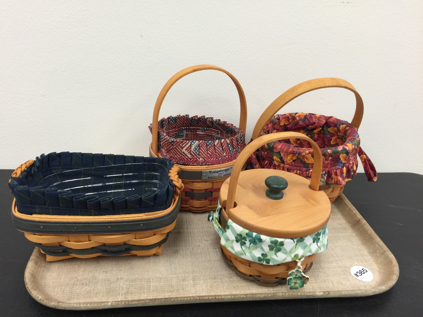 Longaberger Baskets (4): assorted types, largest, 8"W.