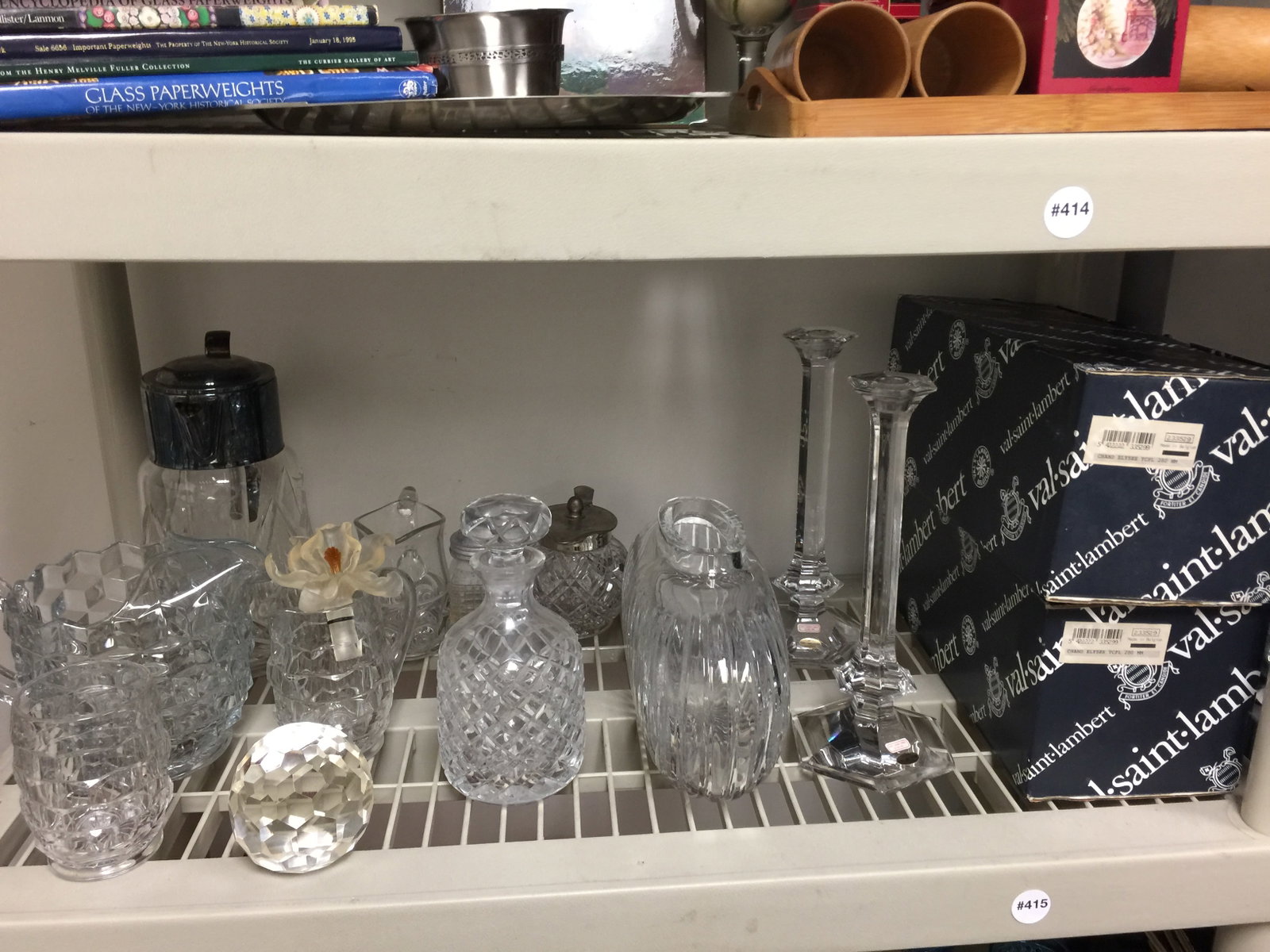 Crystal Lot: Includes candlesticks , Fostoria and more