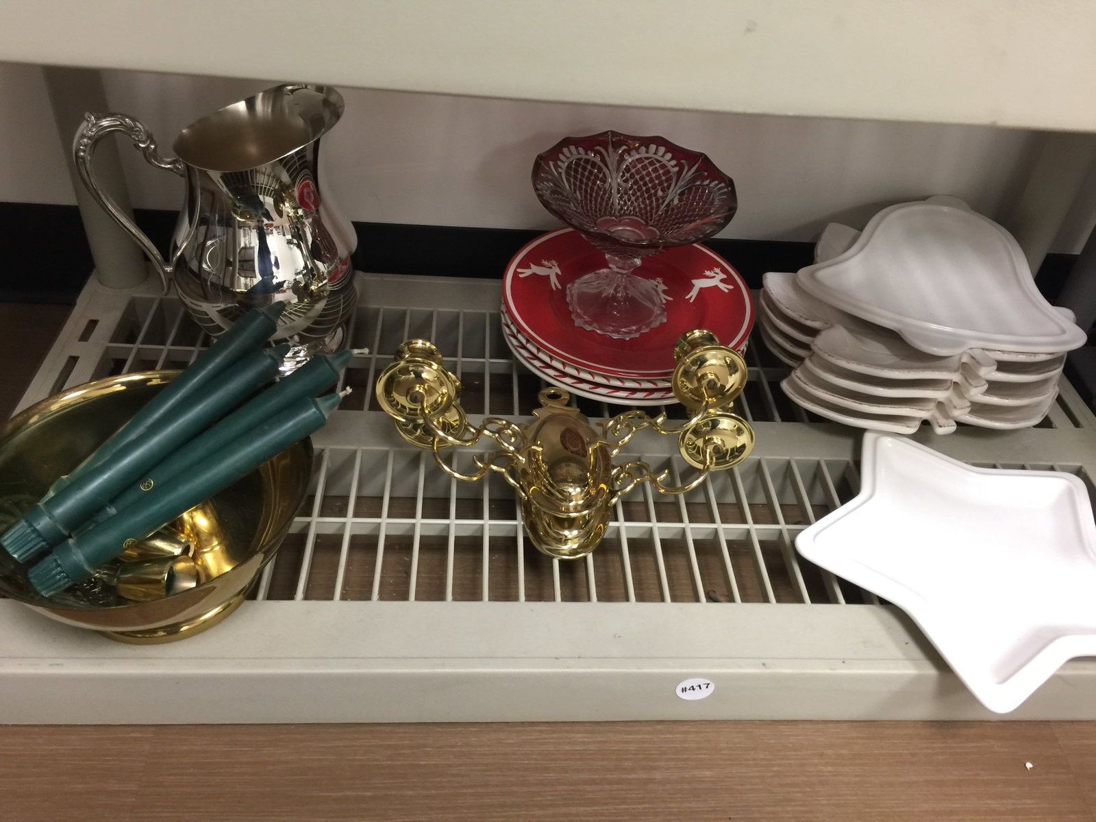 MIxed Lot: Includes brass, Christmas plates, Pfaltzgraff and more.