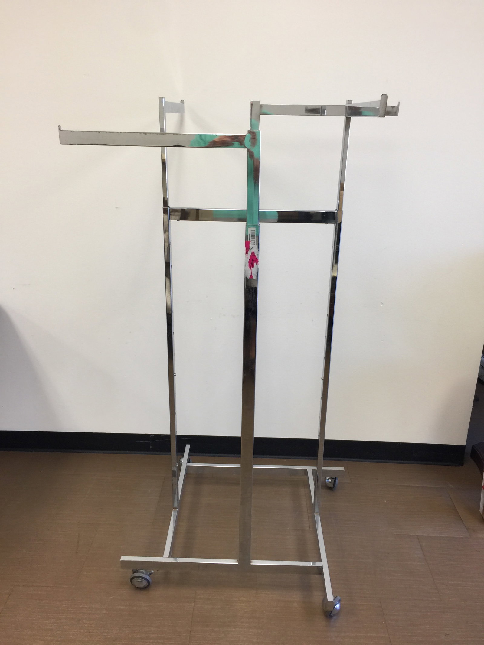 Chrome Rack: adjustable arms, base 48"x28".