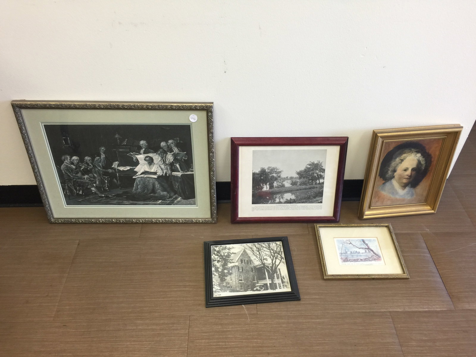 Art Lot (5): Includes Susquehanna River print and more. Largest 24" x 19".
