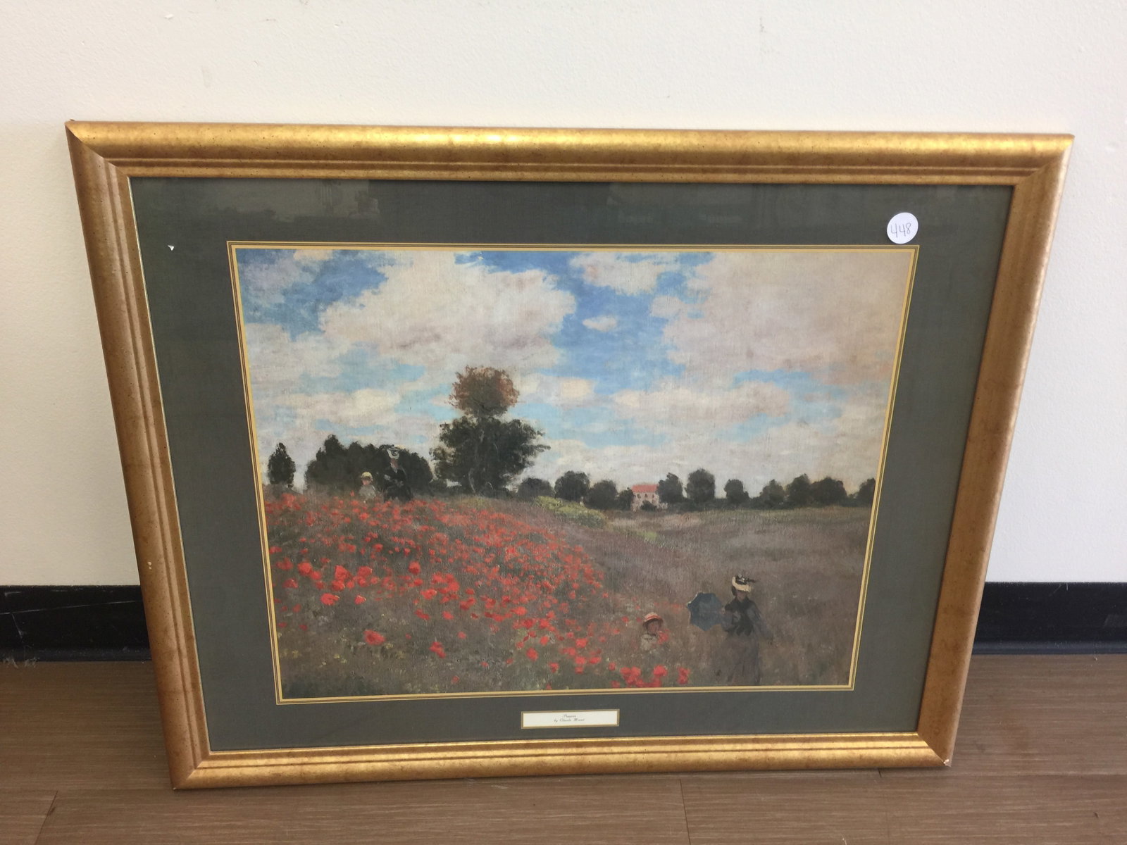Claude Monet Print: "Poppies". Frame 31" x 25".