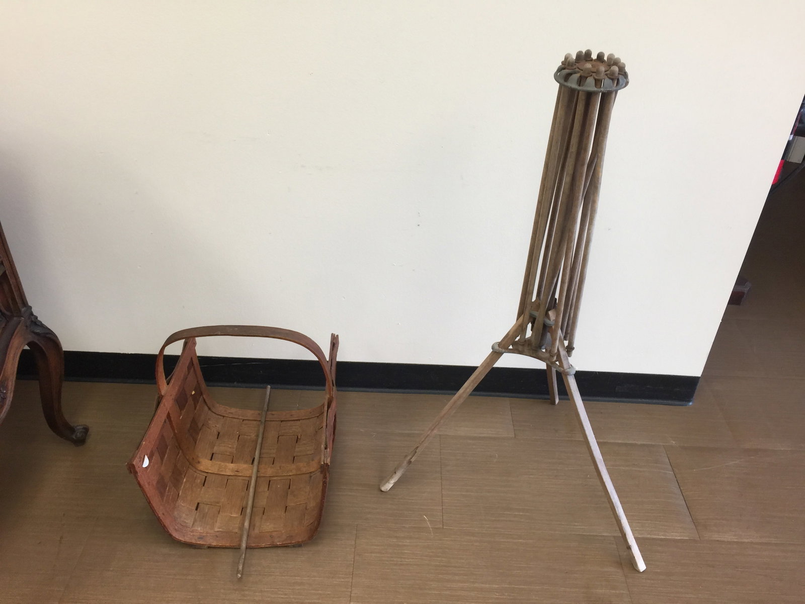 Woven Log Holder & Primitive Drying Rack (1 of 3)
