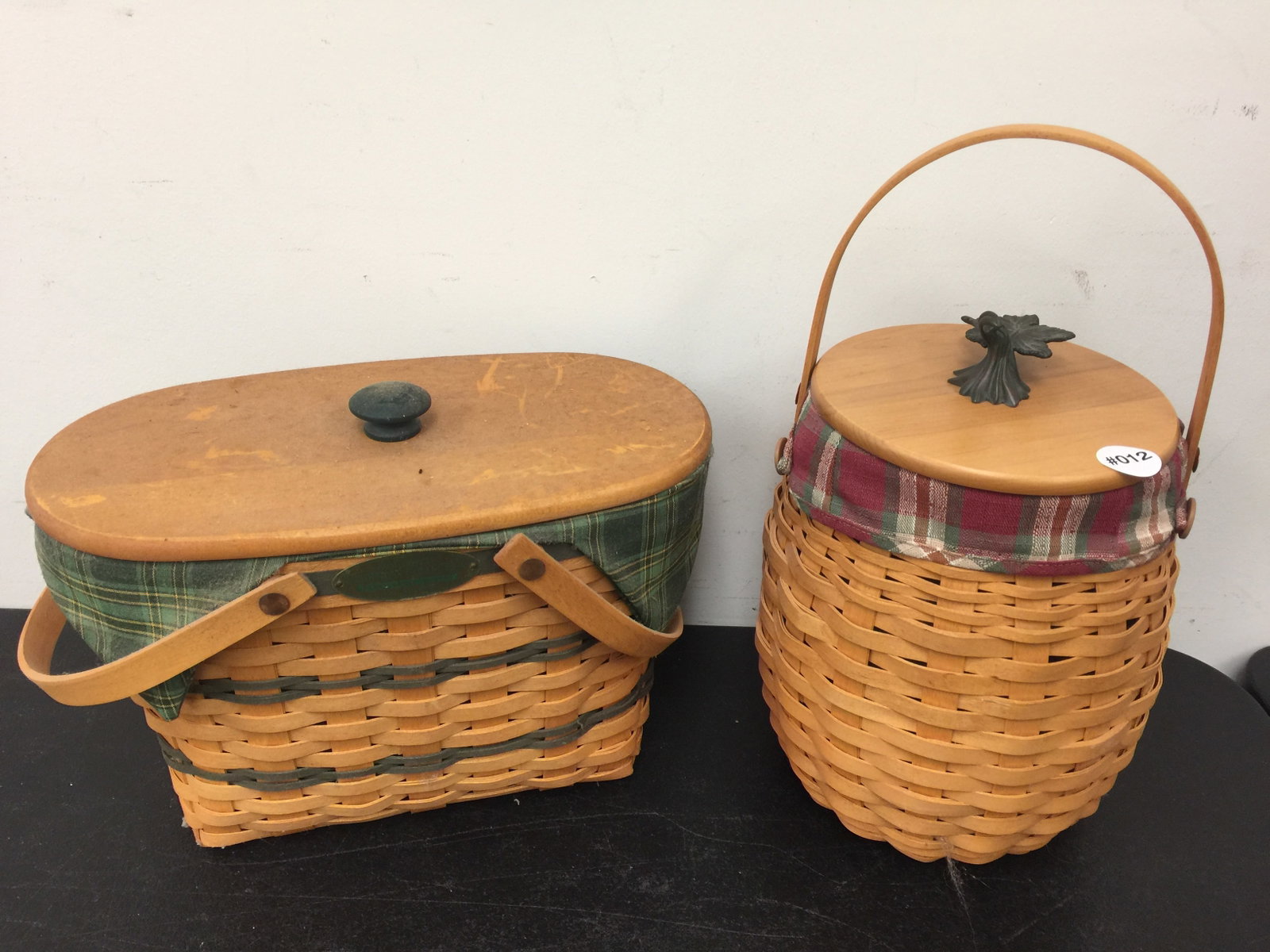 2 Longaberger Baskets: Largest 10" H