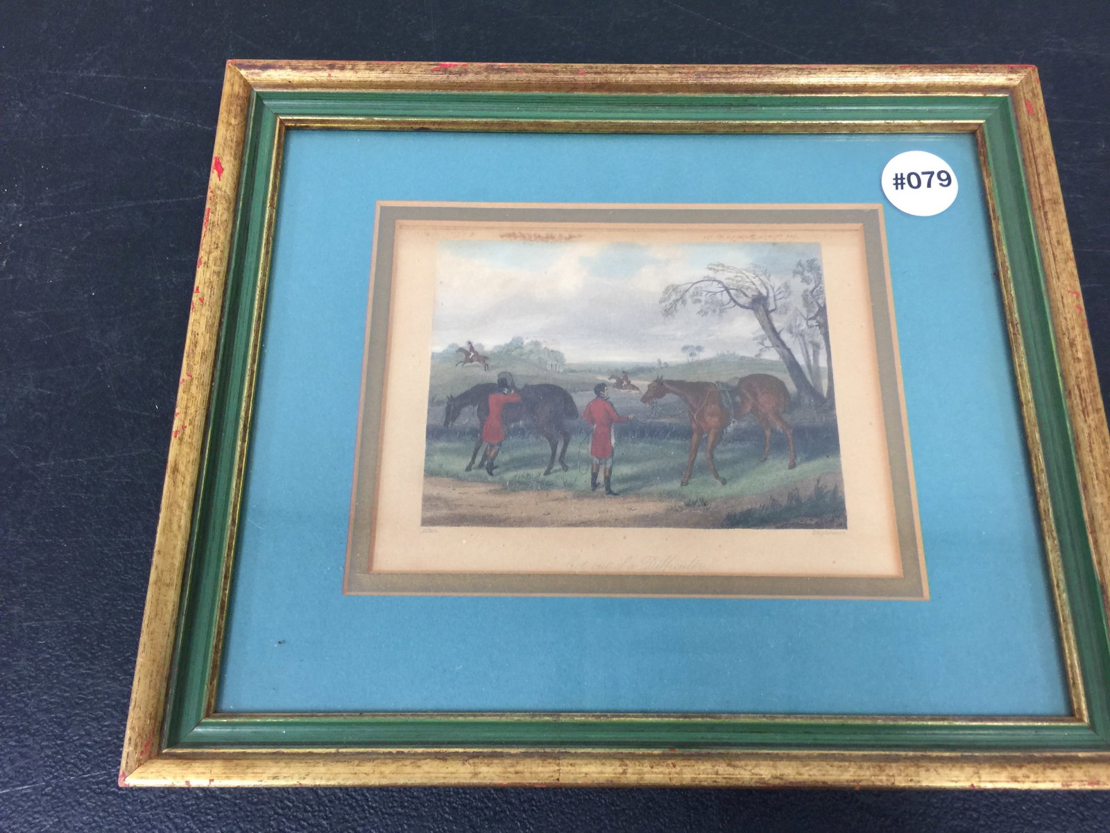Henry Alken Engraving: "Got Out of Difficulty" Frame 11" x 9".
