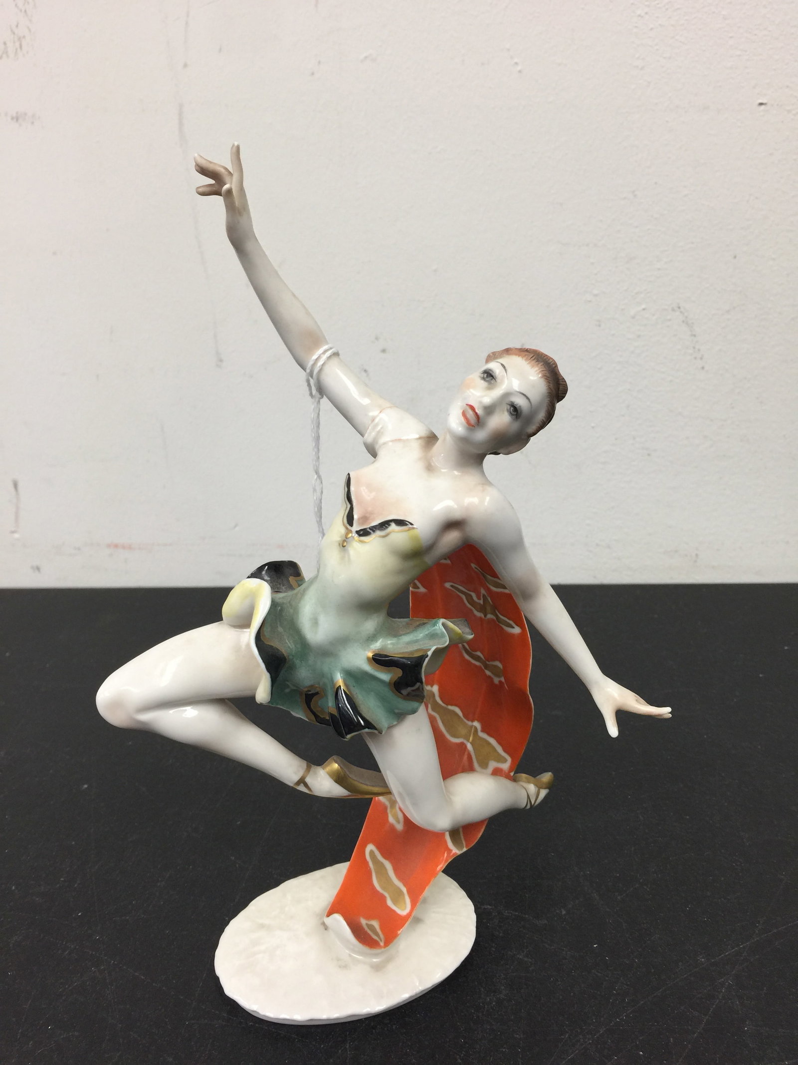 Hutschenreuther Art Deco Dancer: signed, 9"H.