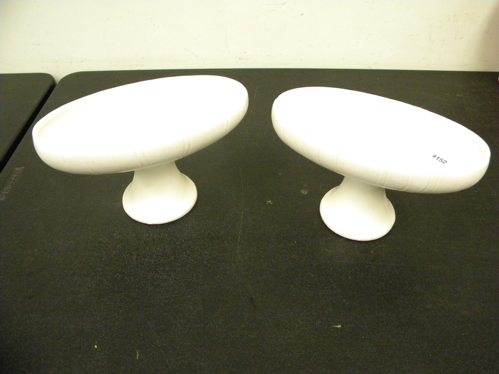 Frankoma Pedestal Compotes (2): signed, 6"x11".