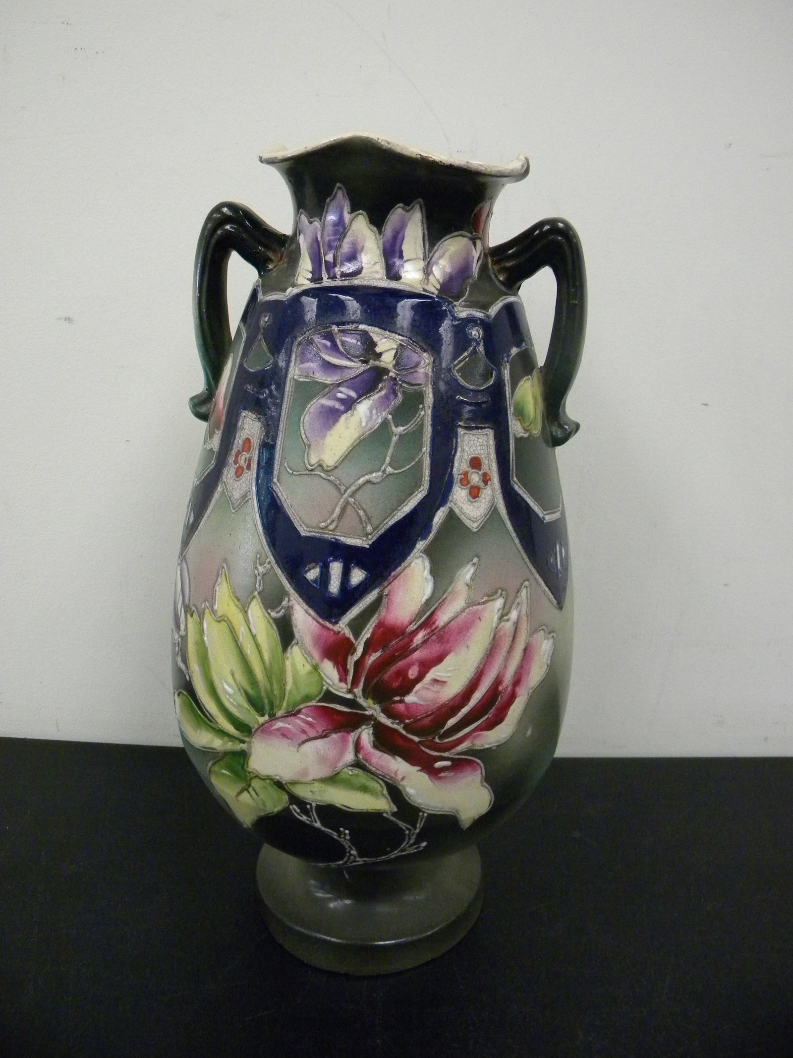 Art Nouveau Vase: jugendstil design, 16".