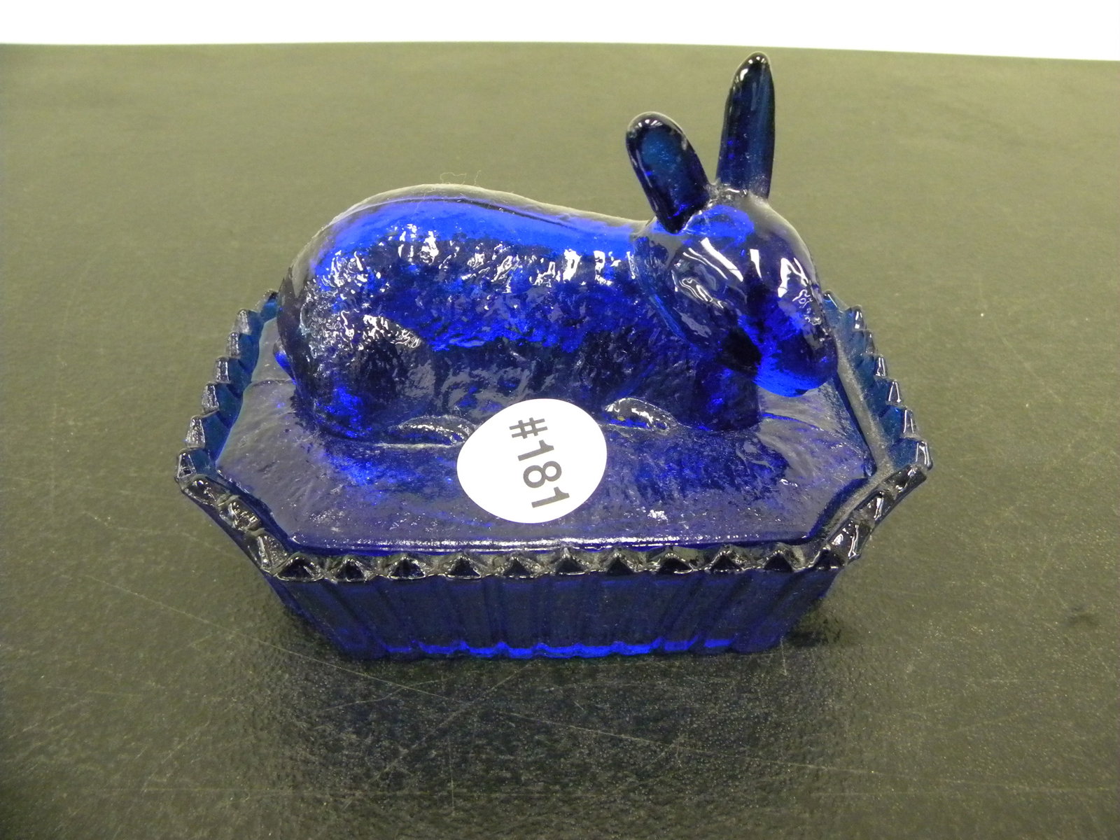 Cobalt Rabbit on Nest: 5.5".