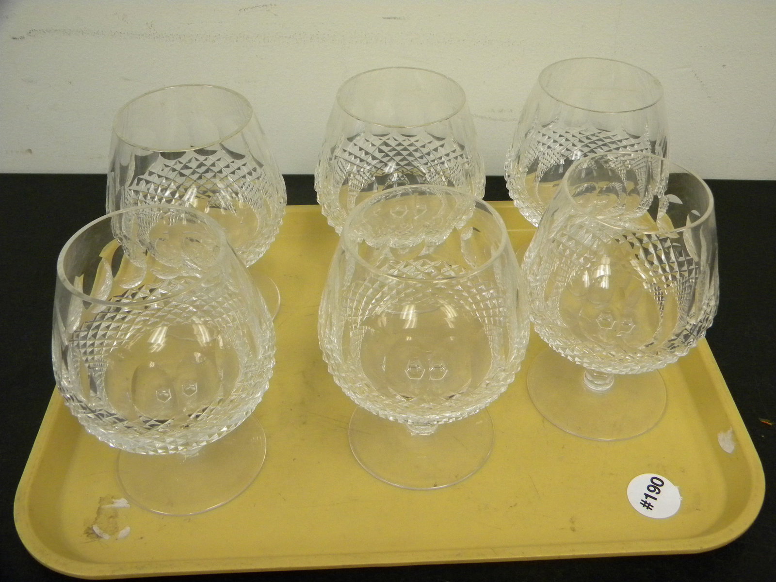 Waterford Colleen Brandy Snifters (6): signed, 5.25"H.