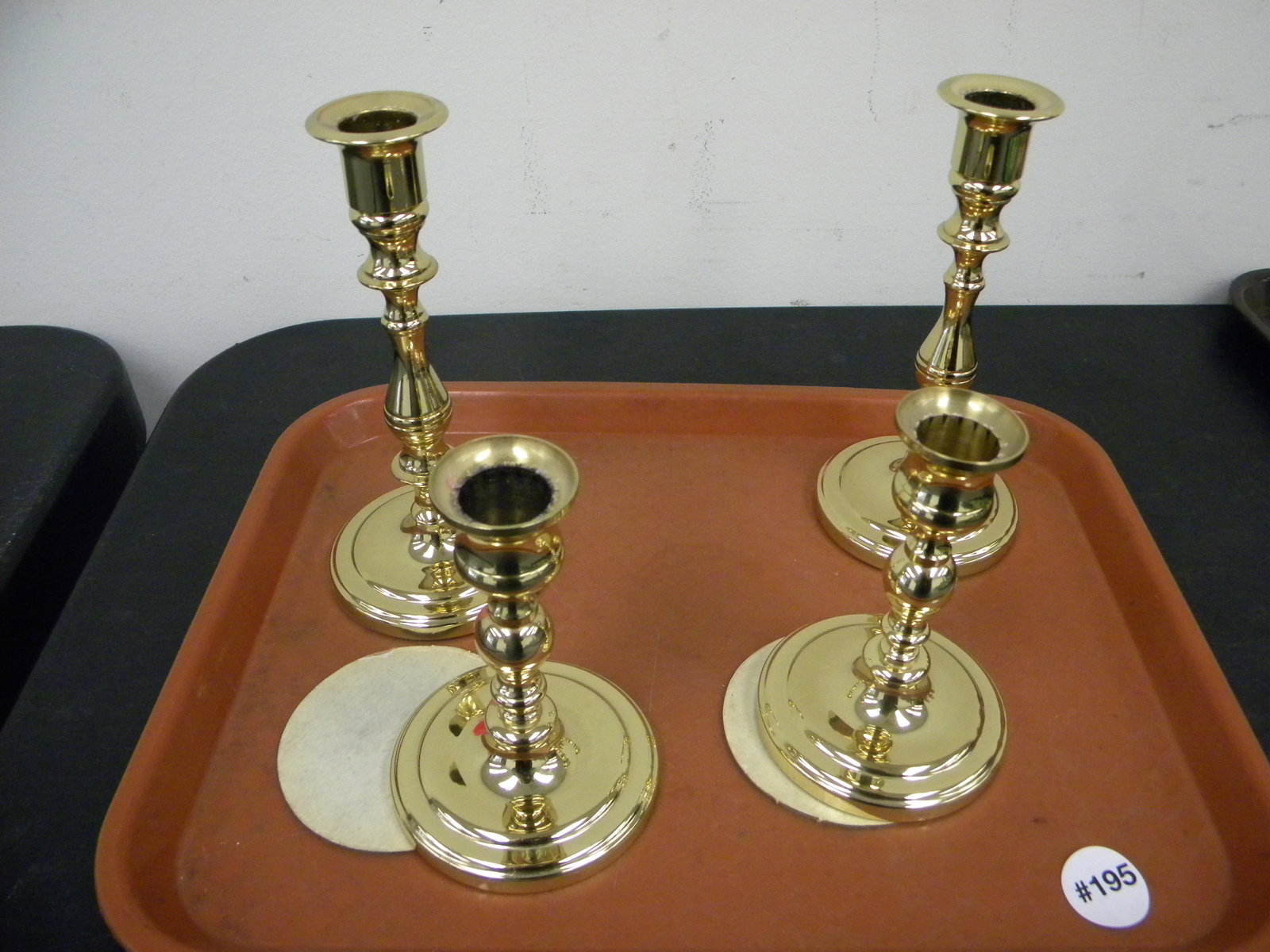 Two Pairs Baldwin Candlesticks: 4.75" and 7", both marked.