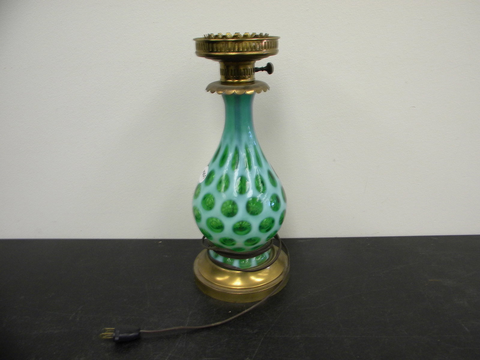 Opalescent Lamp: 14" H