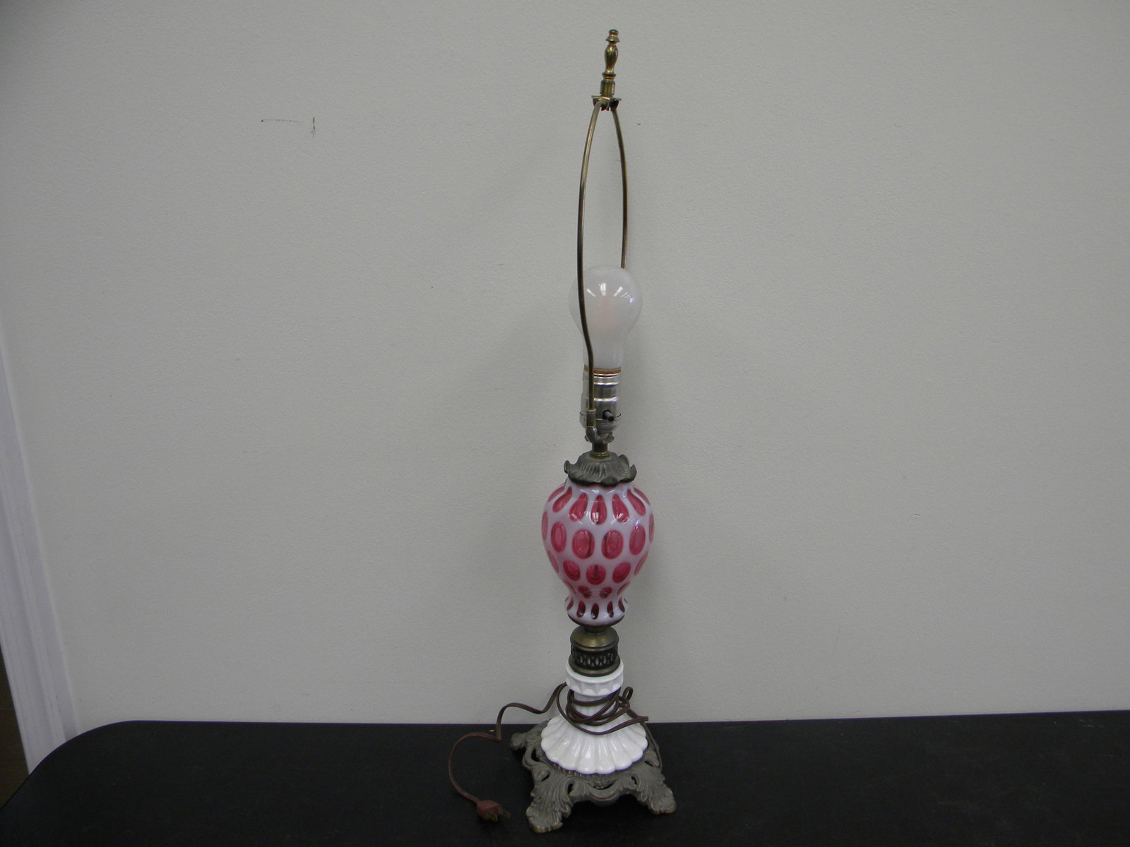 Opalescent Lamp: 27" H
