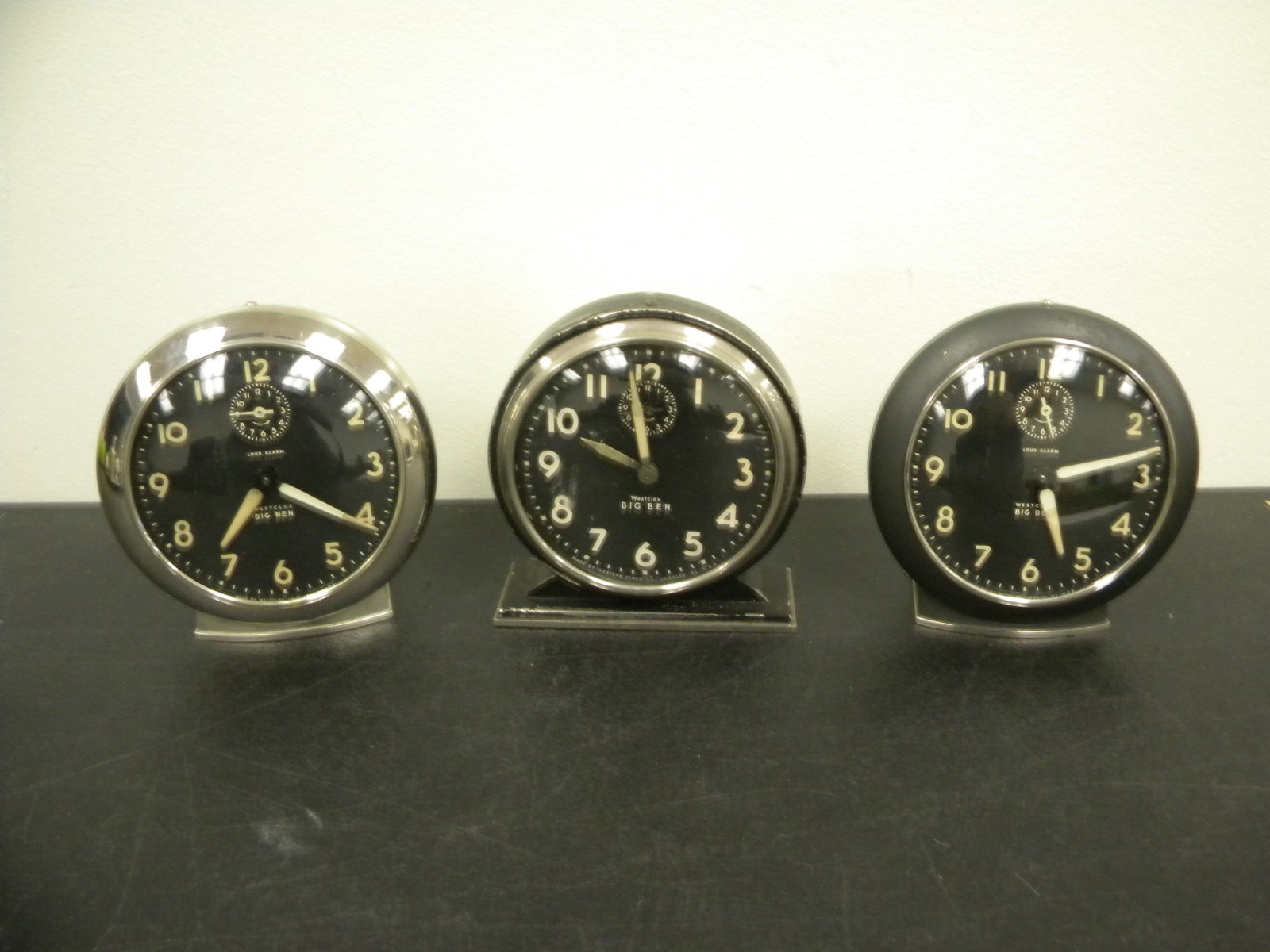 3 Big Ben Vintage Clocks: Largest 5.5".