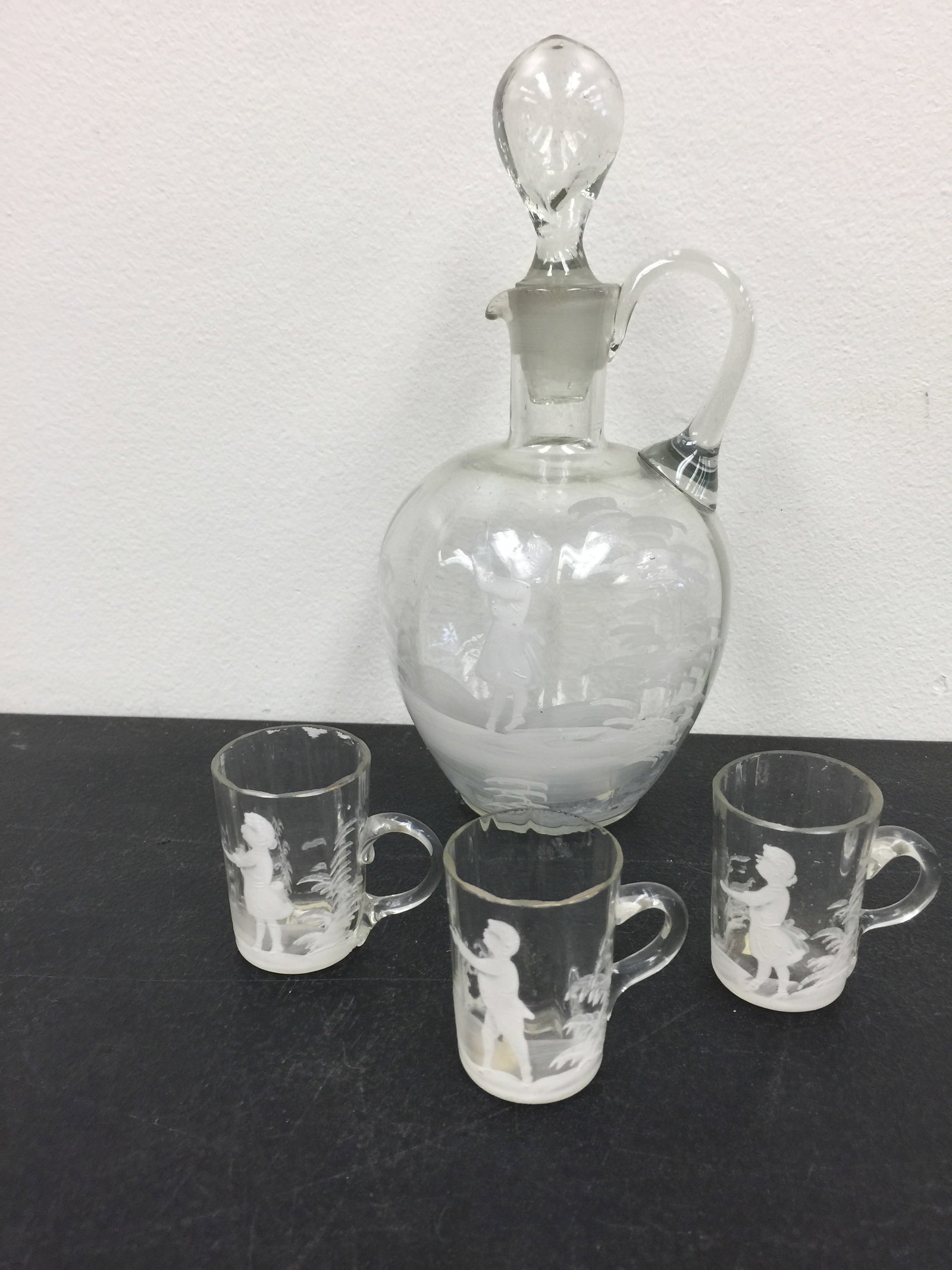 Mary Gregory Decanter & Cordials (1 of 5)