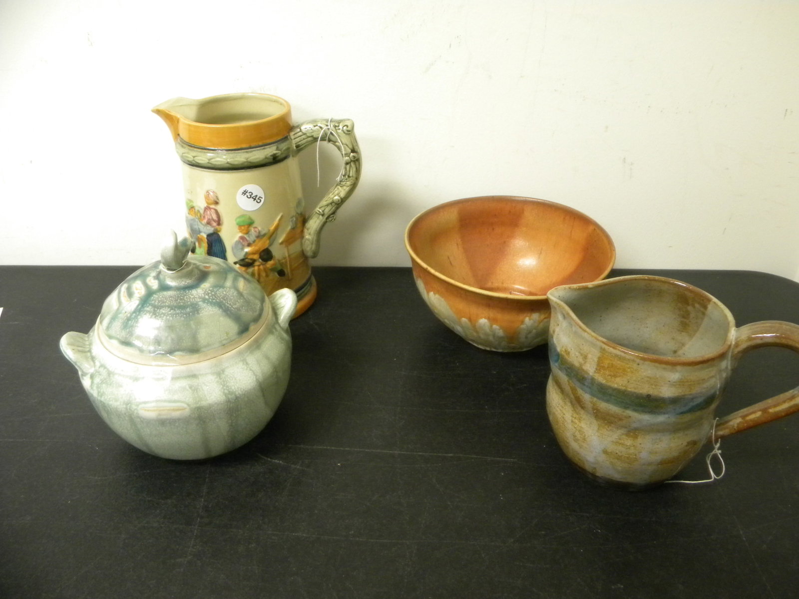 Pottery Lot: signed grip glaze pieces and more. Largest 11".