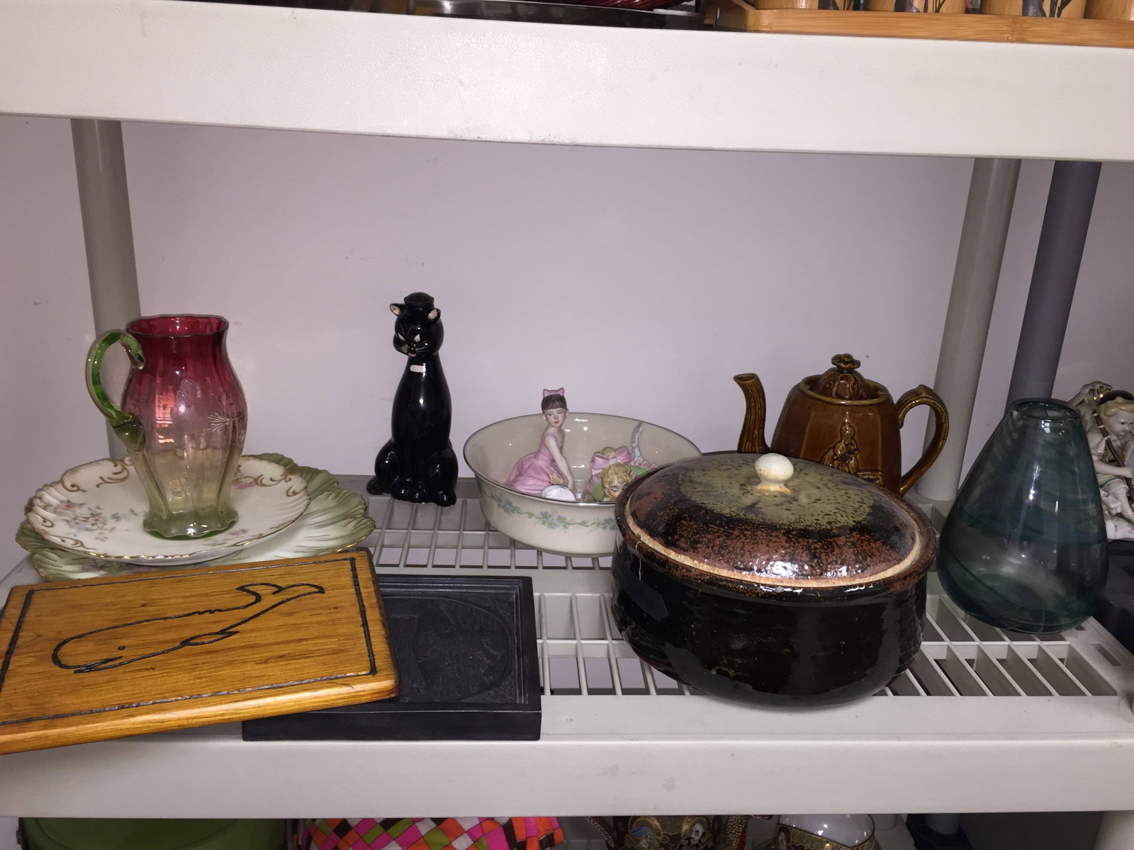 China Plus: Limoges, art glass vase & other decoratives.